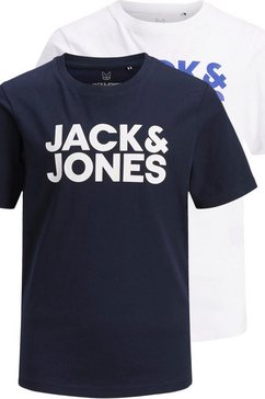 jack  jones junior t-shirt (set, 2-delig) blauw