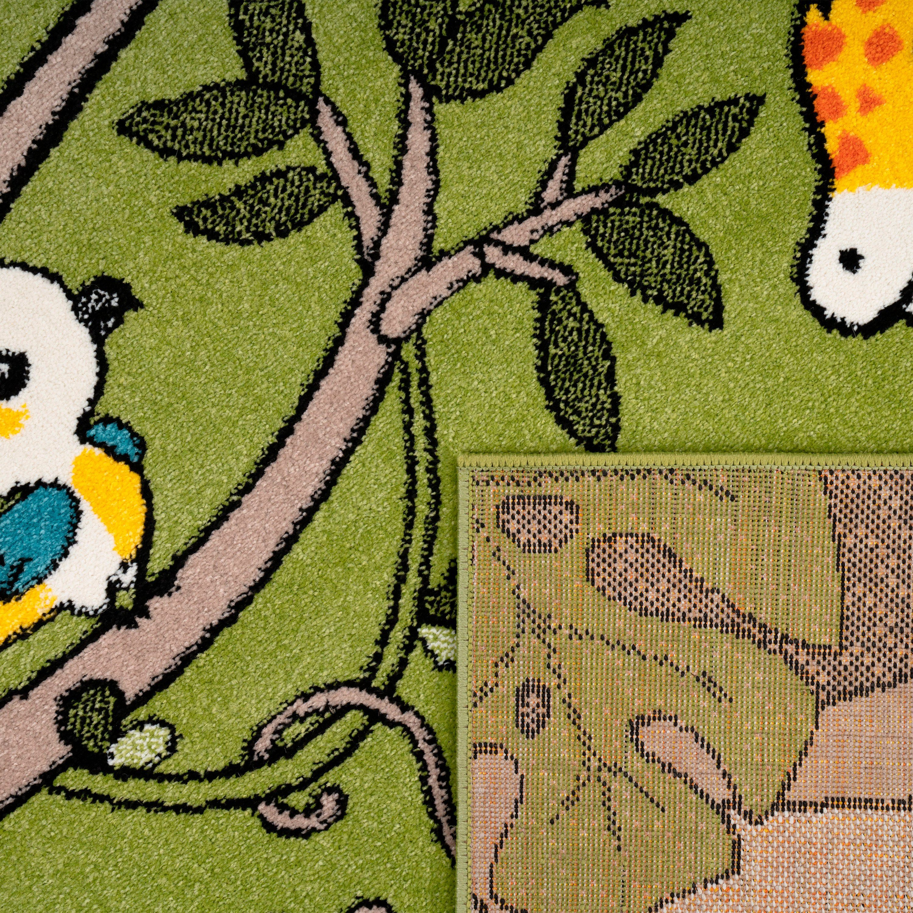 Paco Home Kindervloerkleed ECE 958 Korte pool, motief leuke dierentuindieren, kinderkamer