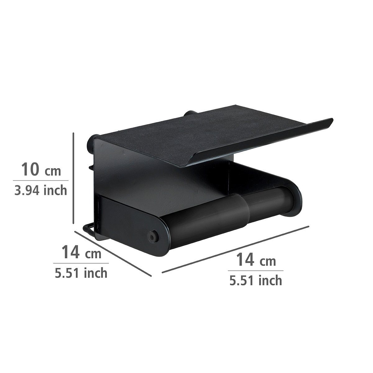 WENKO Toiletrolhouder Classic plus black (1 stuk)