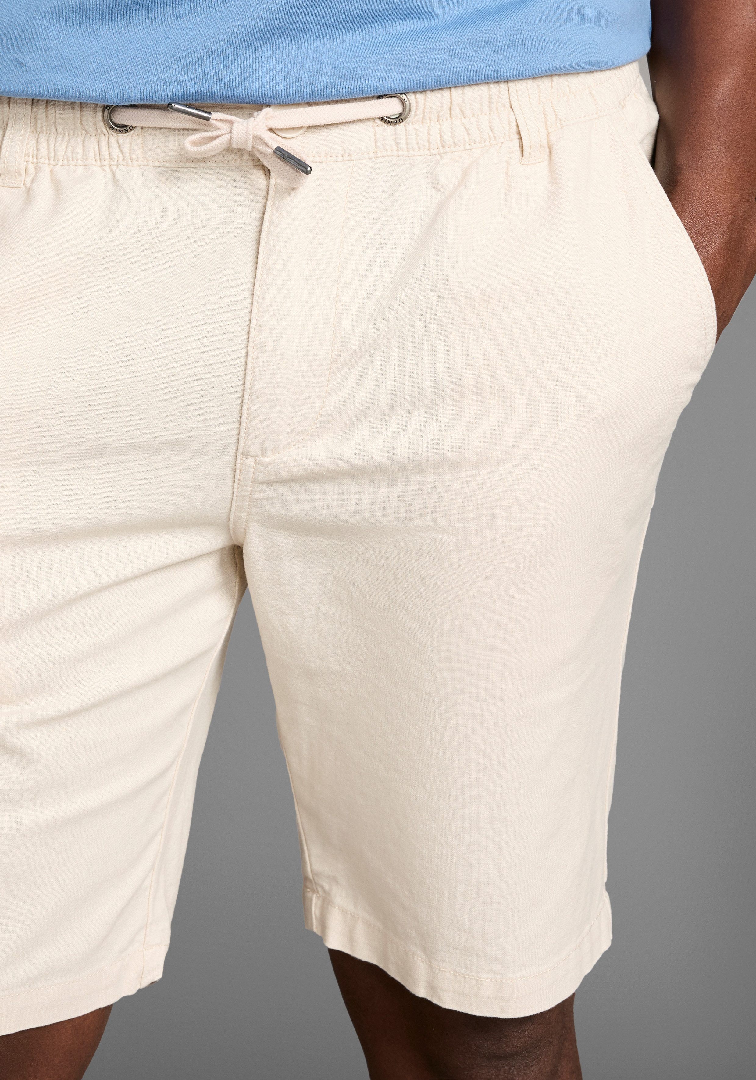DELMAO Bermuda Van linnen Casual bermuda's