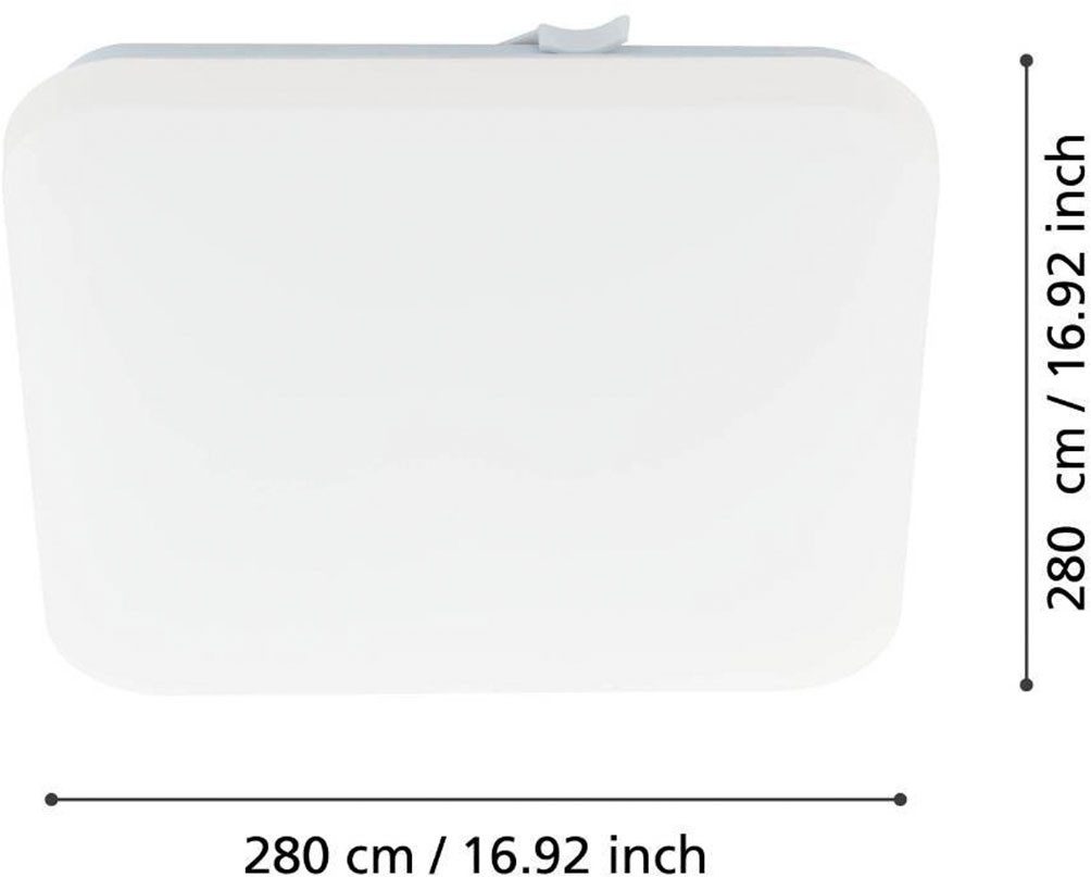 EGLO Led-plafondlamp FRANIA plafondlamp, wit, lage opbouw, Watt, kantoor (1 stuk)
