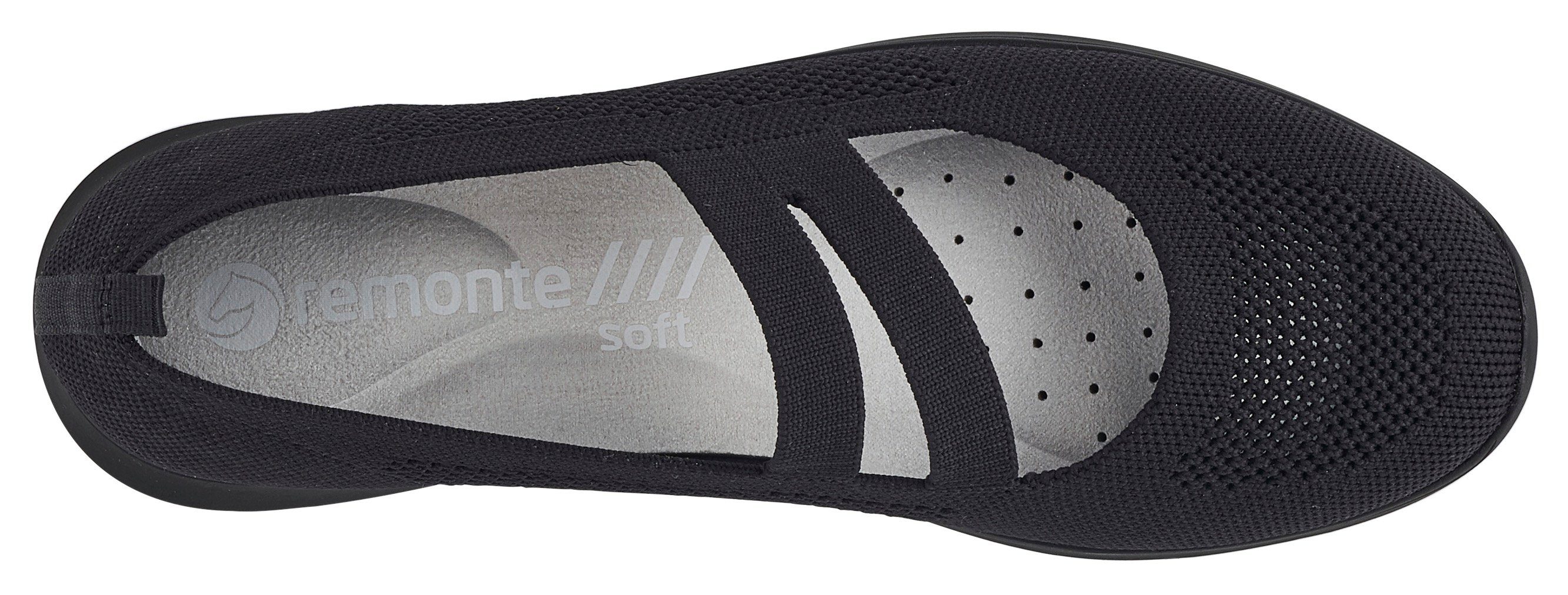 Remonte Ballerina's met riempje Slipper, instapschoen, slip-on sneaker in sportief ontwerp