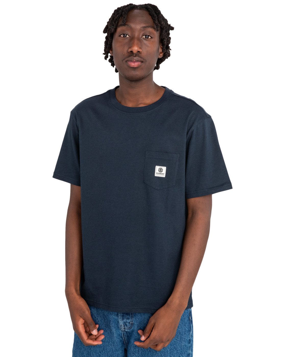 Element T-shirt Basic Pocket heren t-shirts maat XS blauw