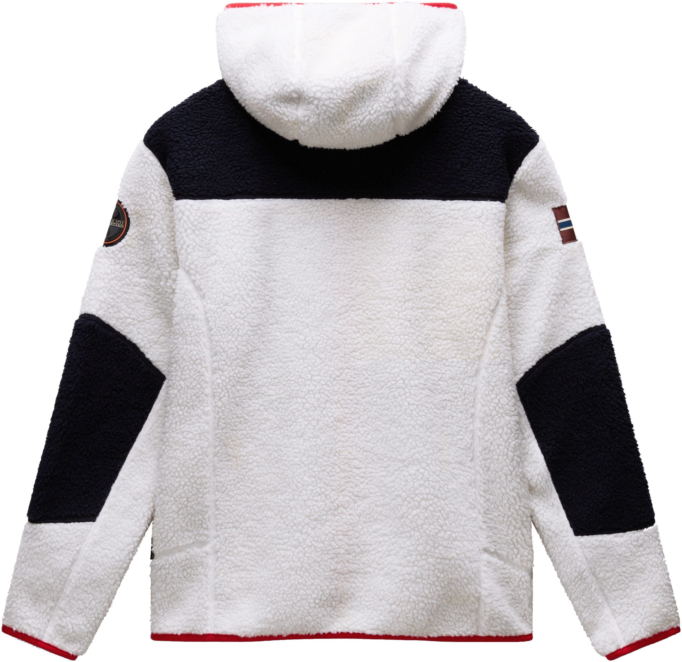 Napapijri Pluchen jack YUPIK met contrastkleurige details