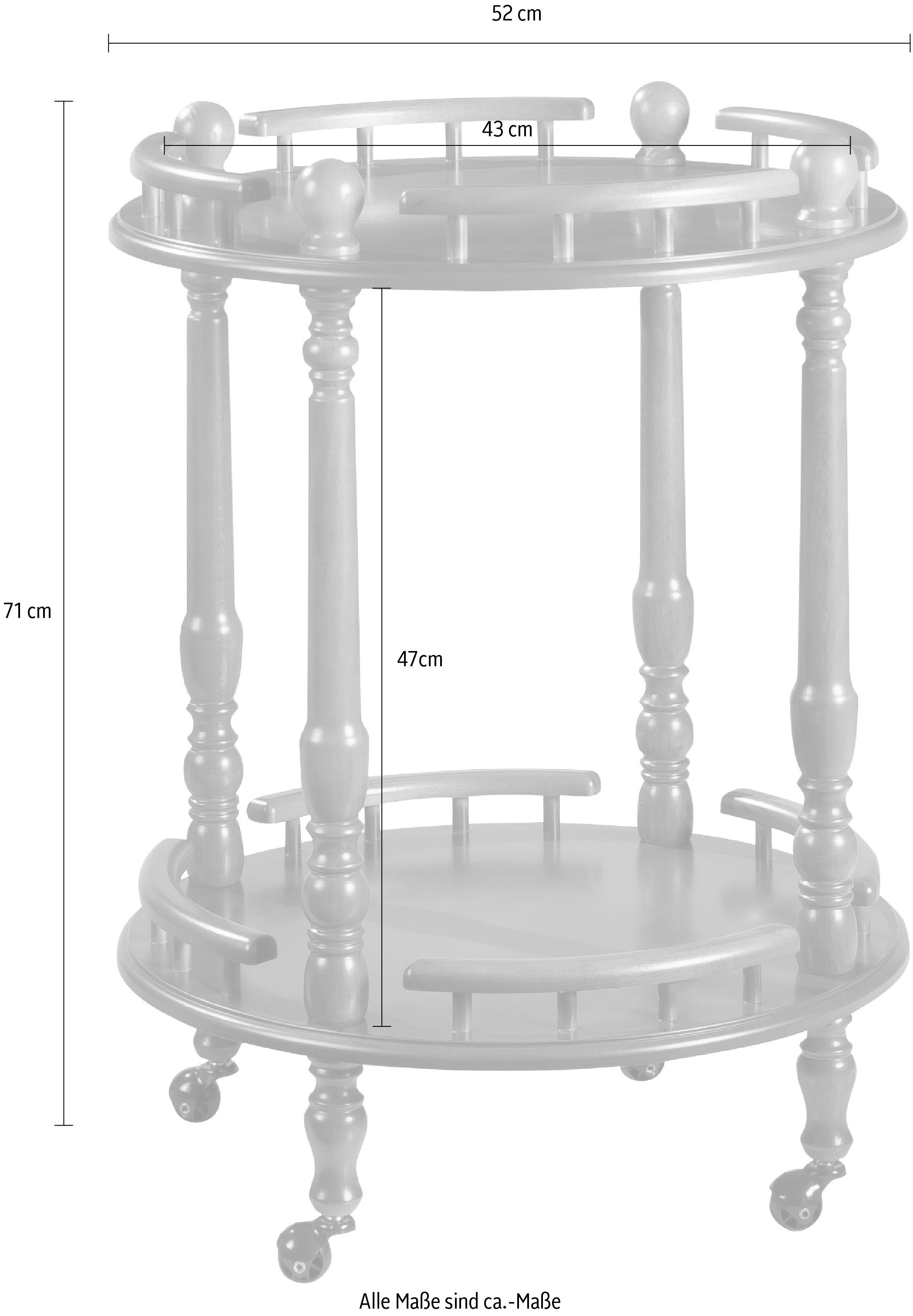Home affaire Trolley Cervino Breedte 52 cm