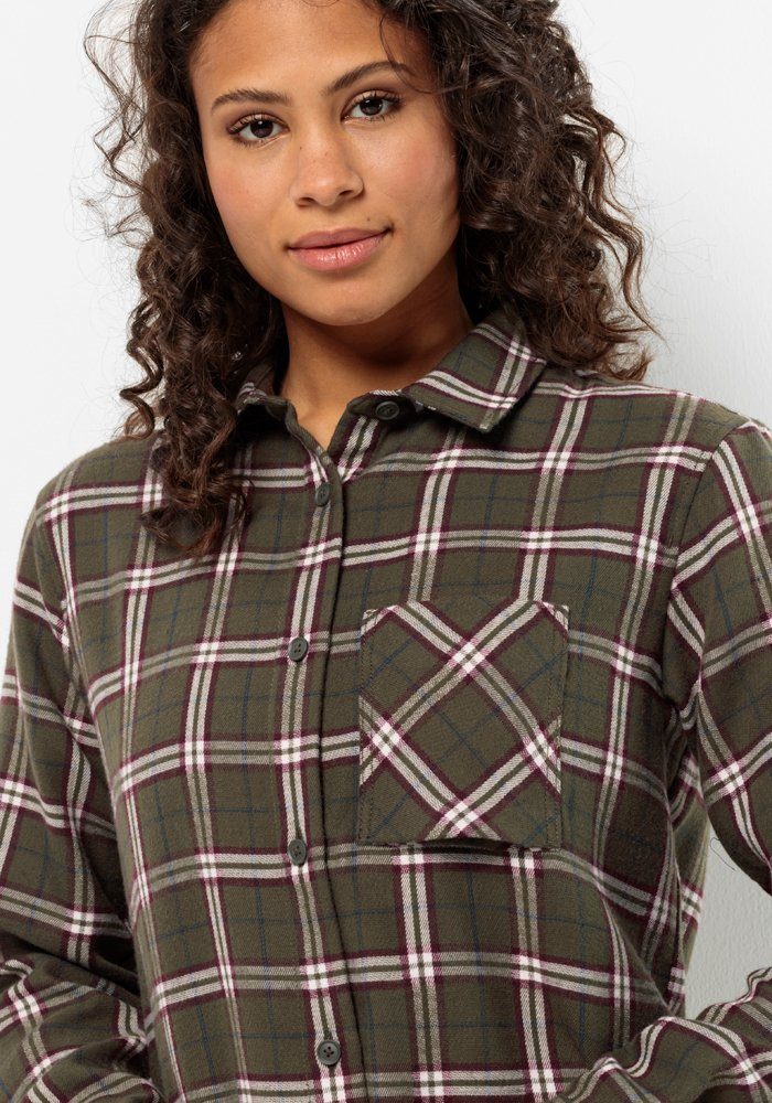 Jack Wolfskin Flanellen blouse MORGENLUFT SHIRT W