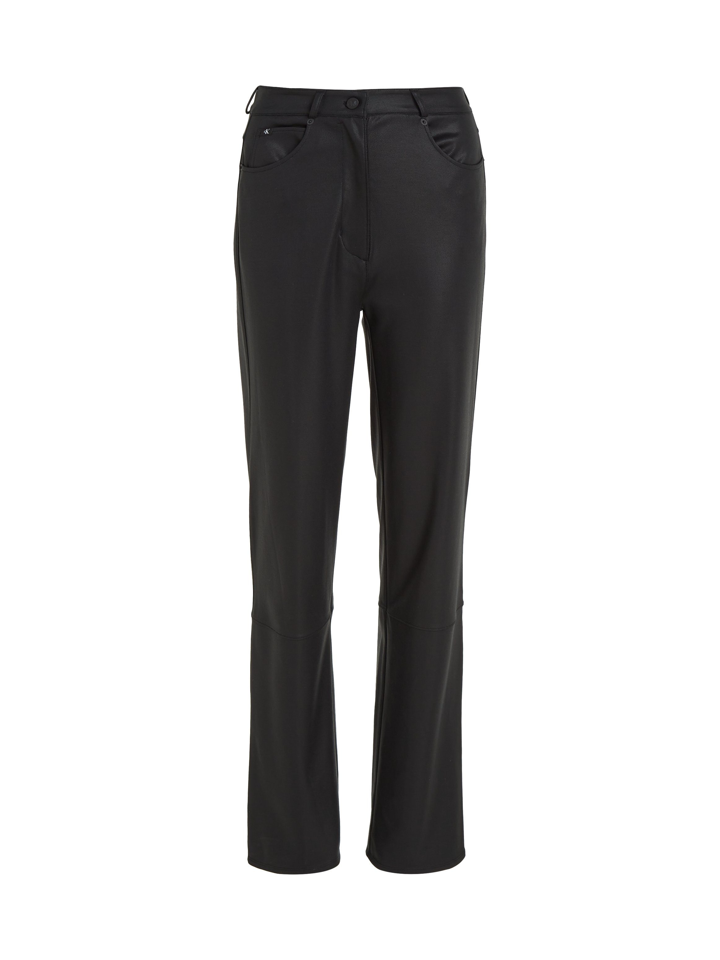 Calvin Klein Imitatieleren broek COATED MILANO HR STRAIGHT