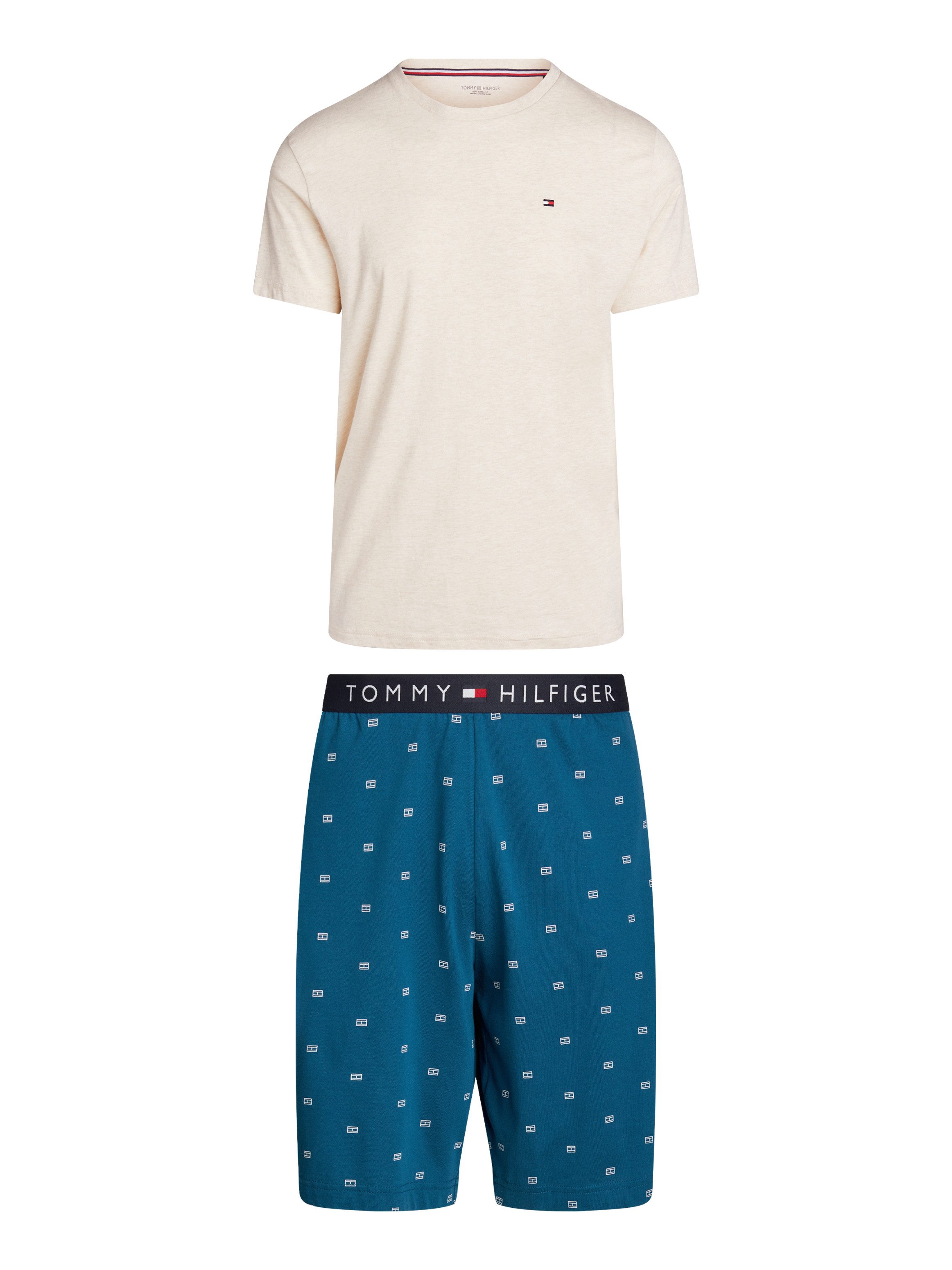 Tommy Hilfiger Underwear Pyjama CN SS SHORT JERSEY SET PRINT (set, 2-delig, 2 stuks)