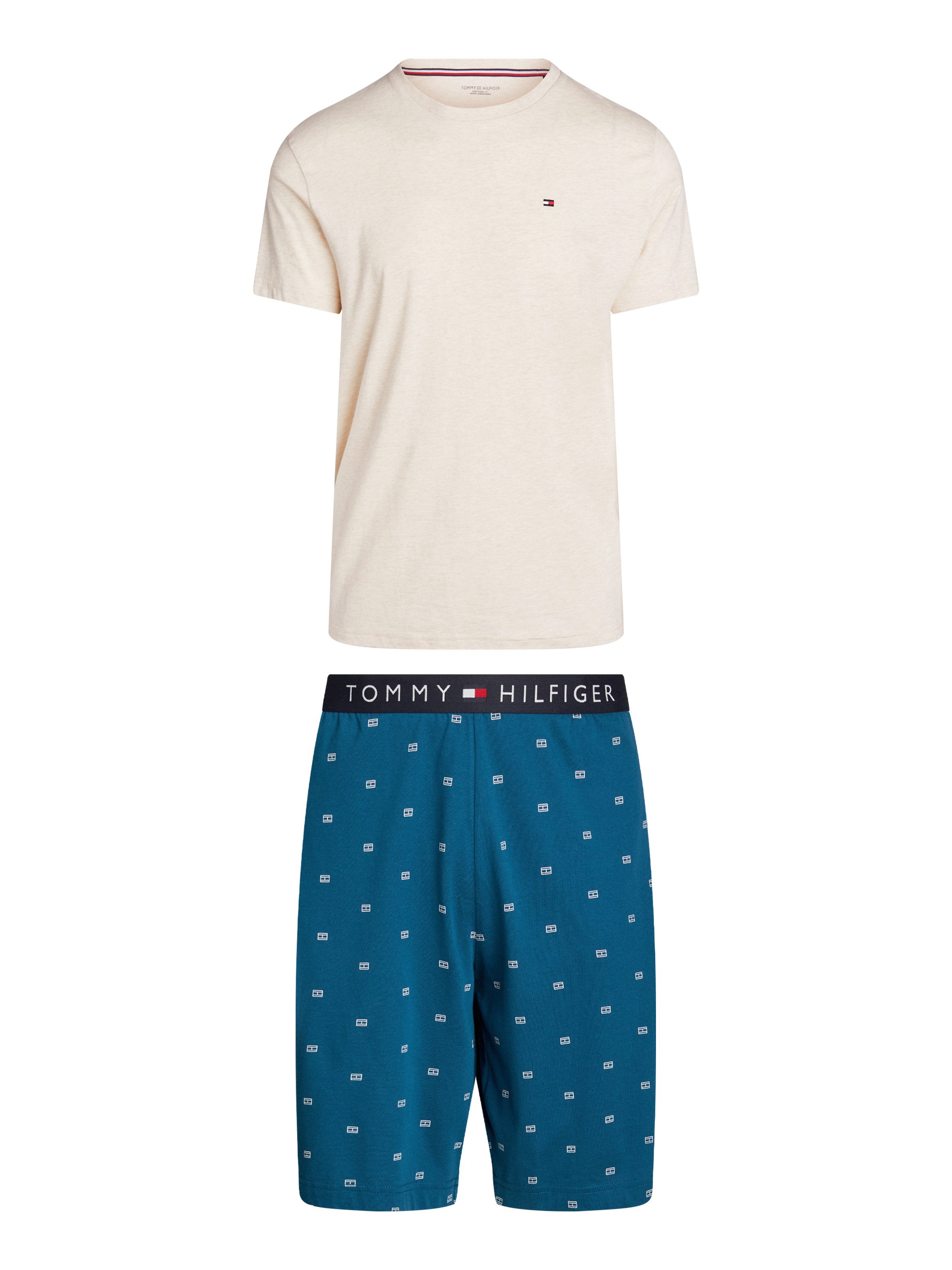 Tommy Hilfiger Underwear Pyjama CN SS SHORT JERSEY SET PRINT (set 2-delig 2 stuks)