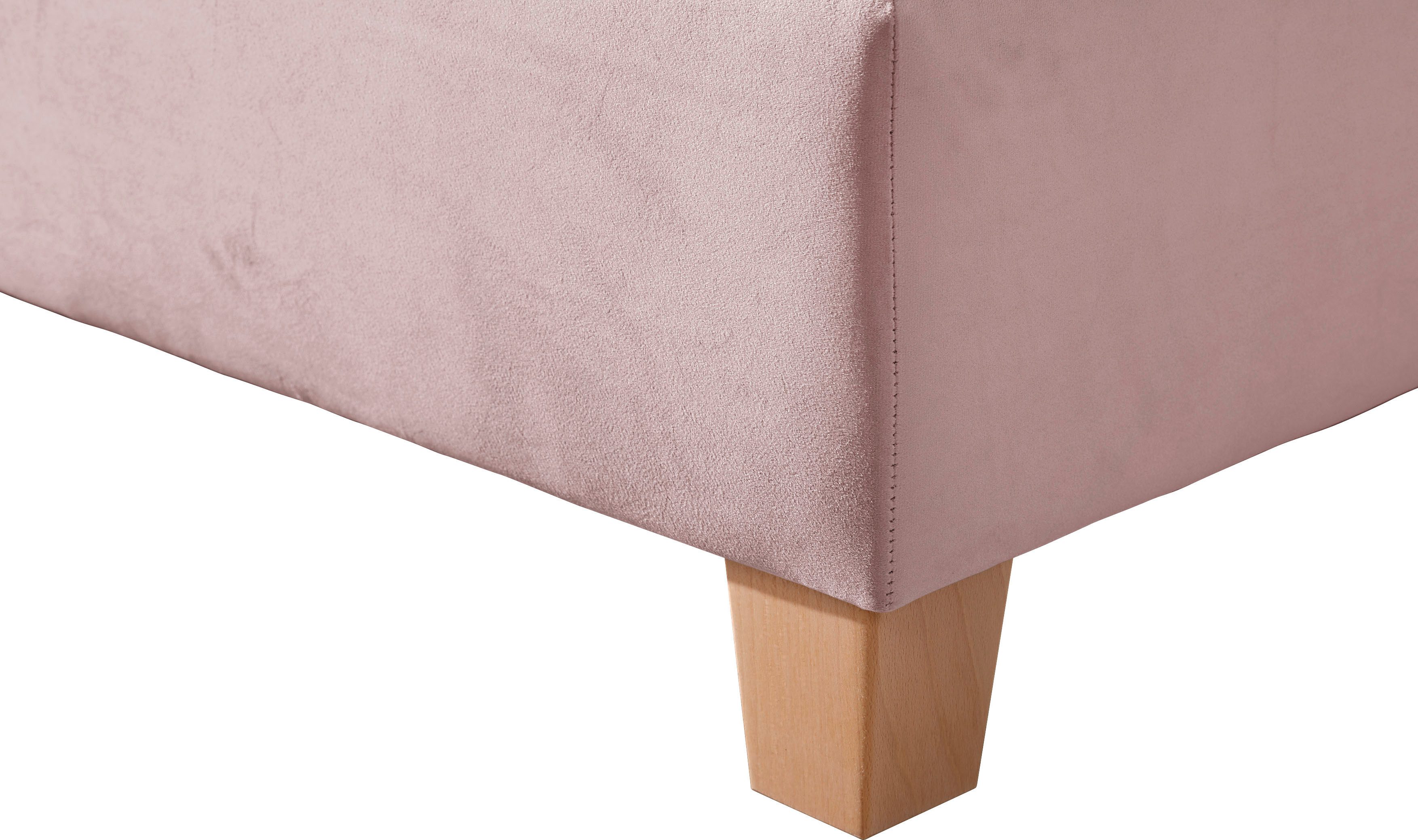 Home affaire Boxspring Fargo inclusief topper, in 3 soorten matrassen, in fluweel of structuurstof