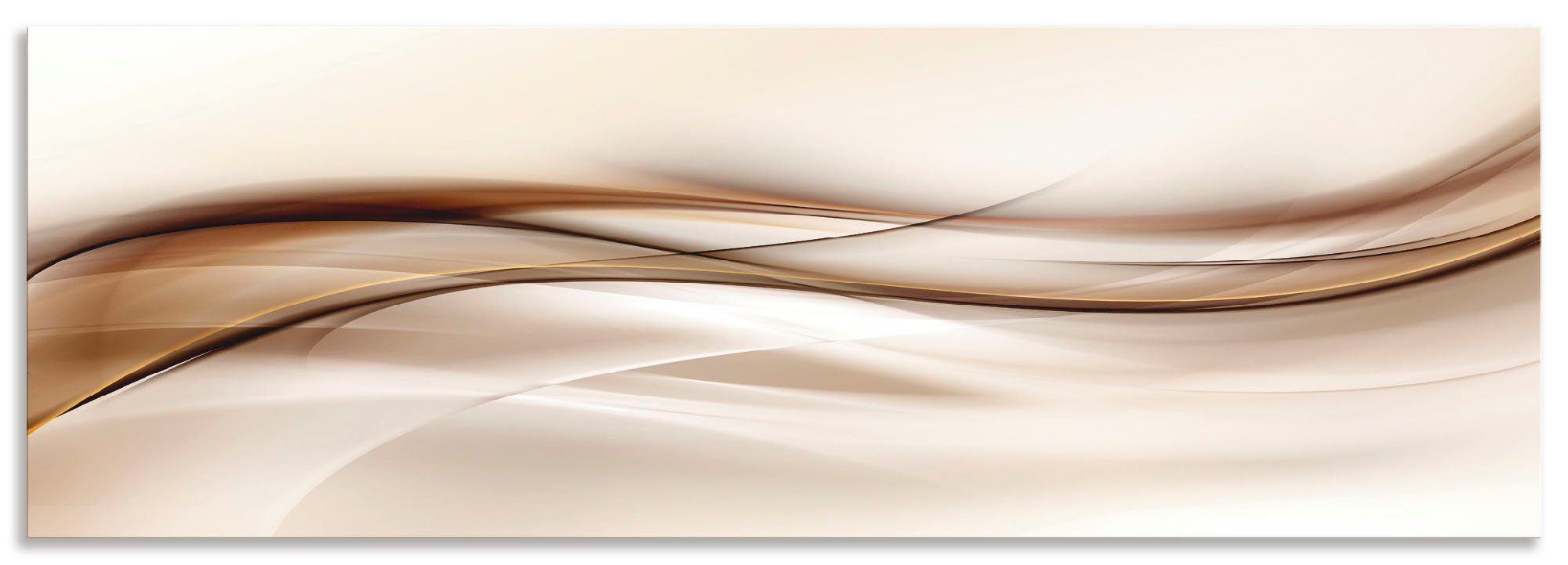 Artland Keukenwand Bruine abstracte golf zelfklevend in vele maten - spatscherm keuken achter kookplaat en spoelbak als wandbescherming tegen vet, water en vuil - achterwand, wandb