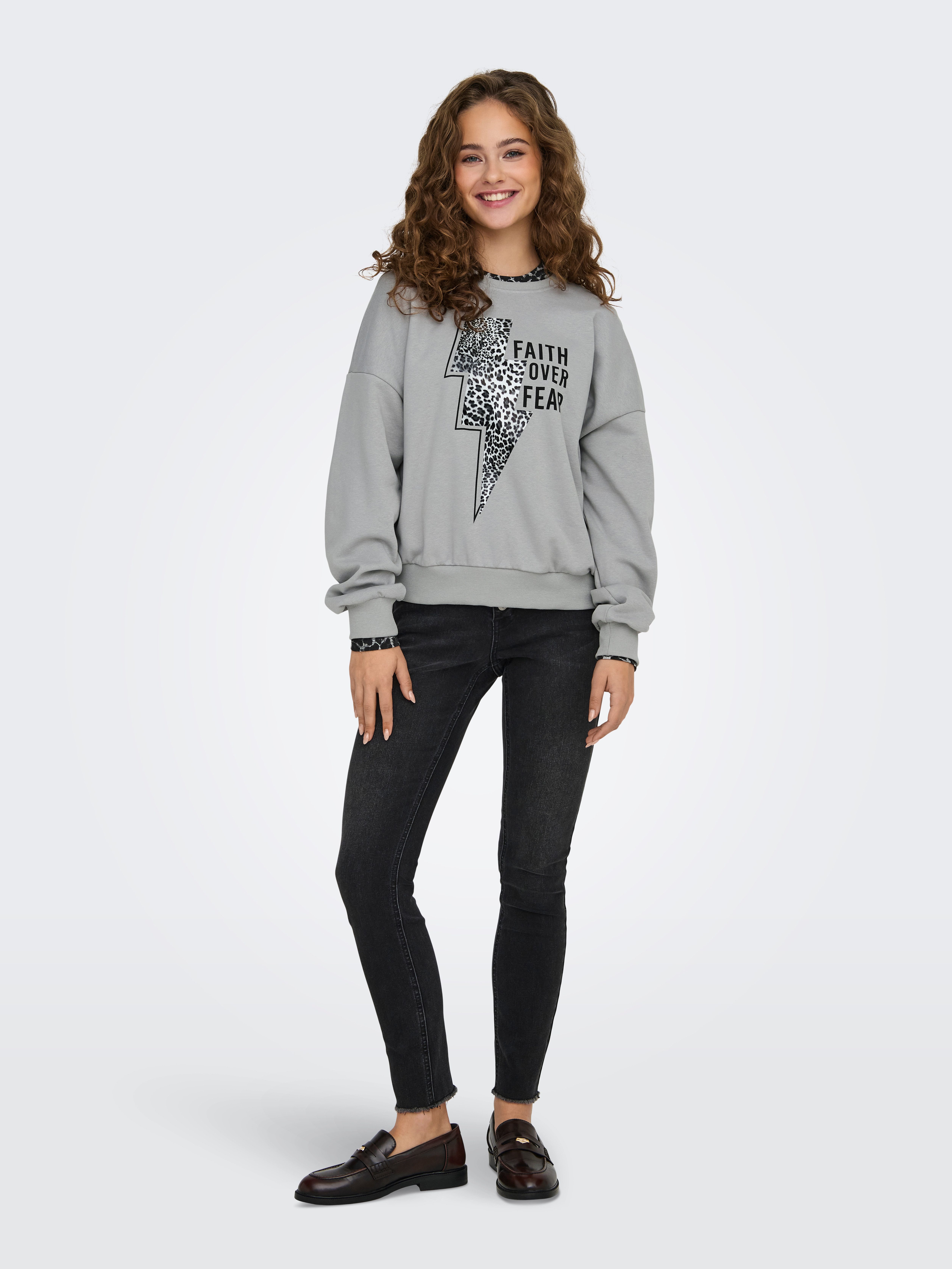 Only Sweatshirt ONLRUNA L/S O-NECK BOX CC SWT