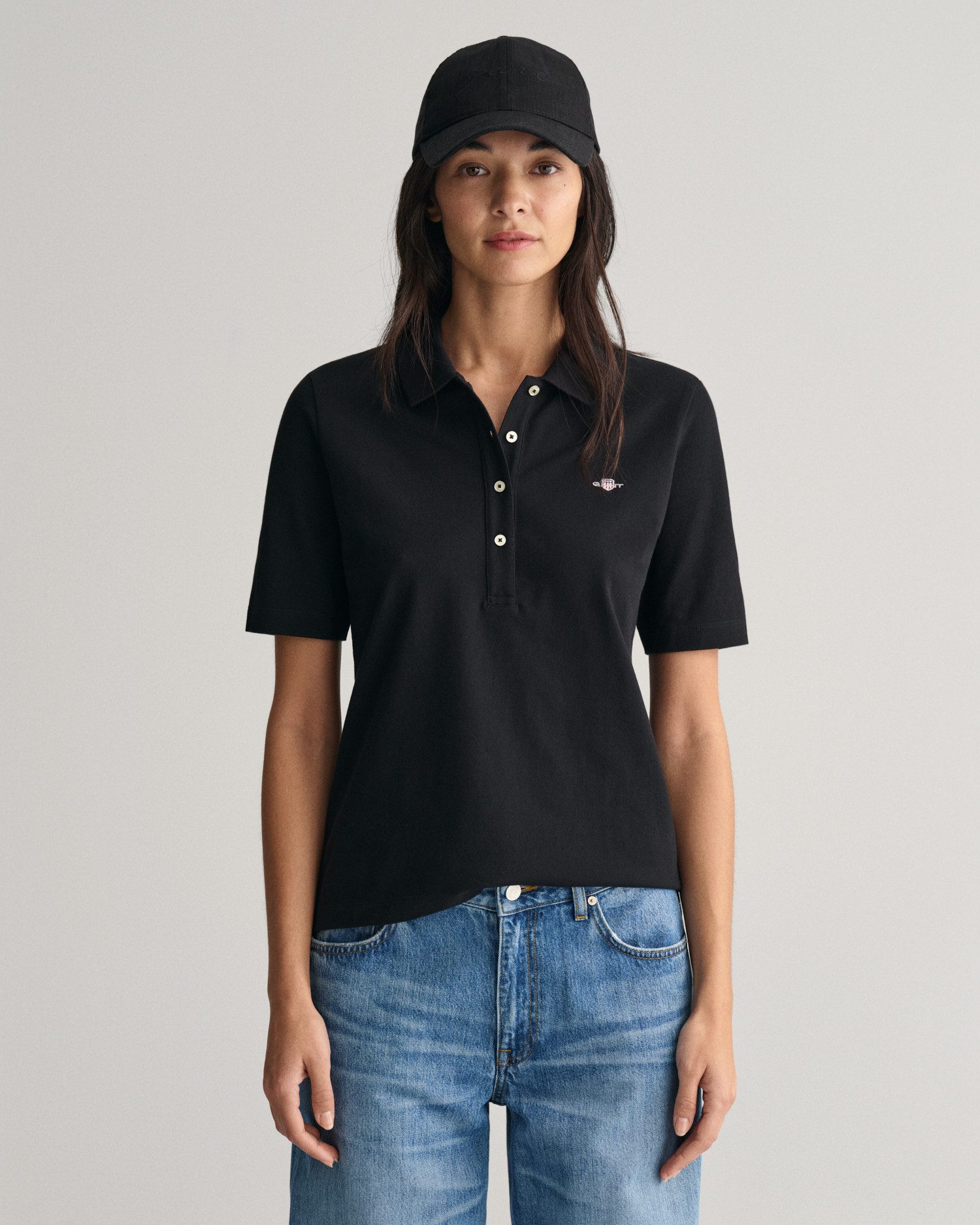 Gant Poloshirt SLIM SHIELD KA PIQUE POLO met geborduurd grafisch logo op de borst