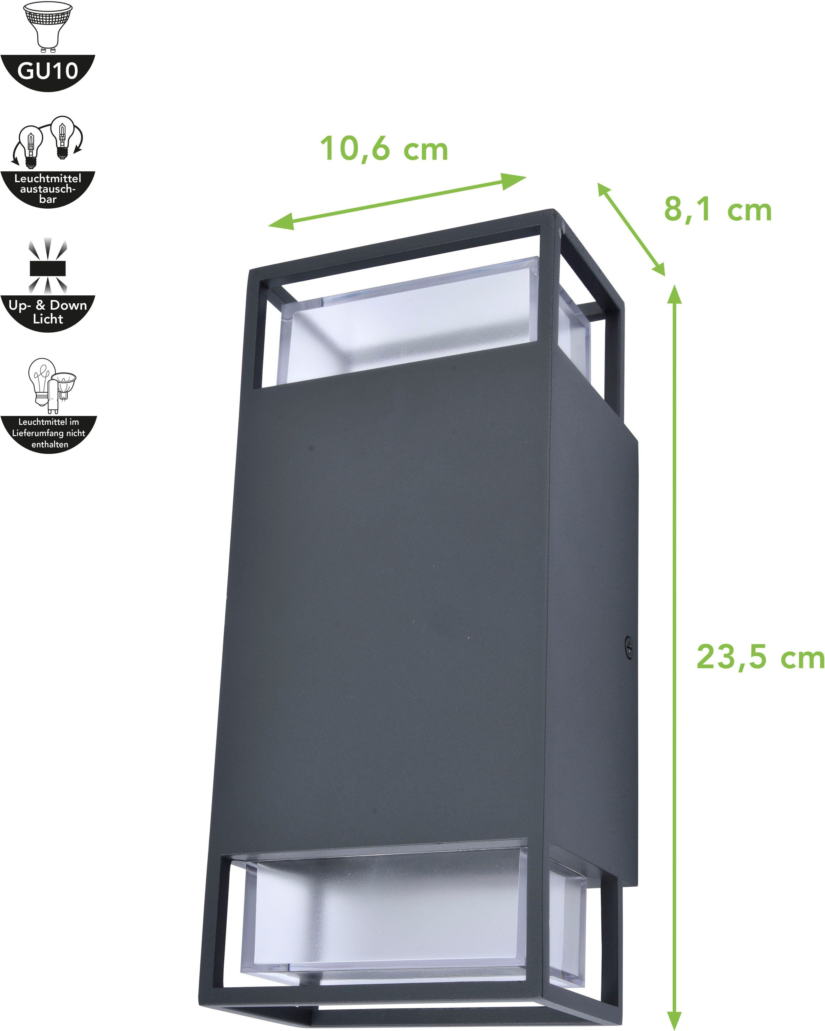 LUTEC Wandlamp voor buiten Ridge (1 stuk)