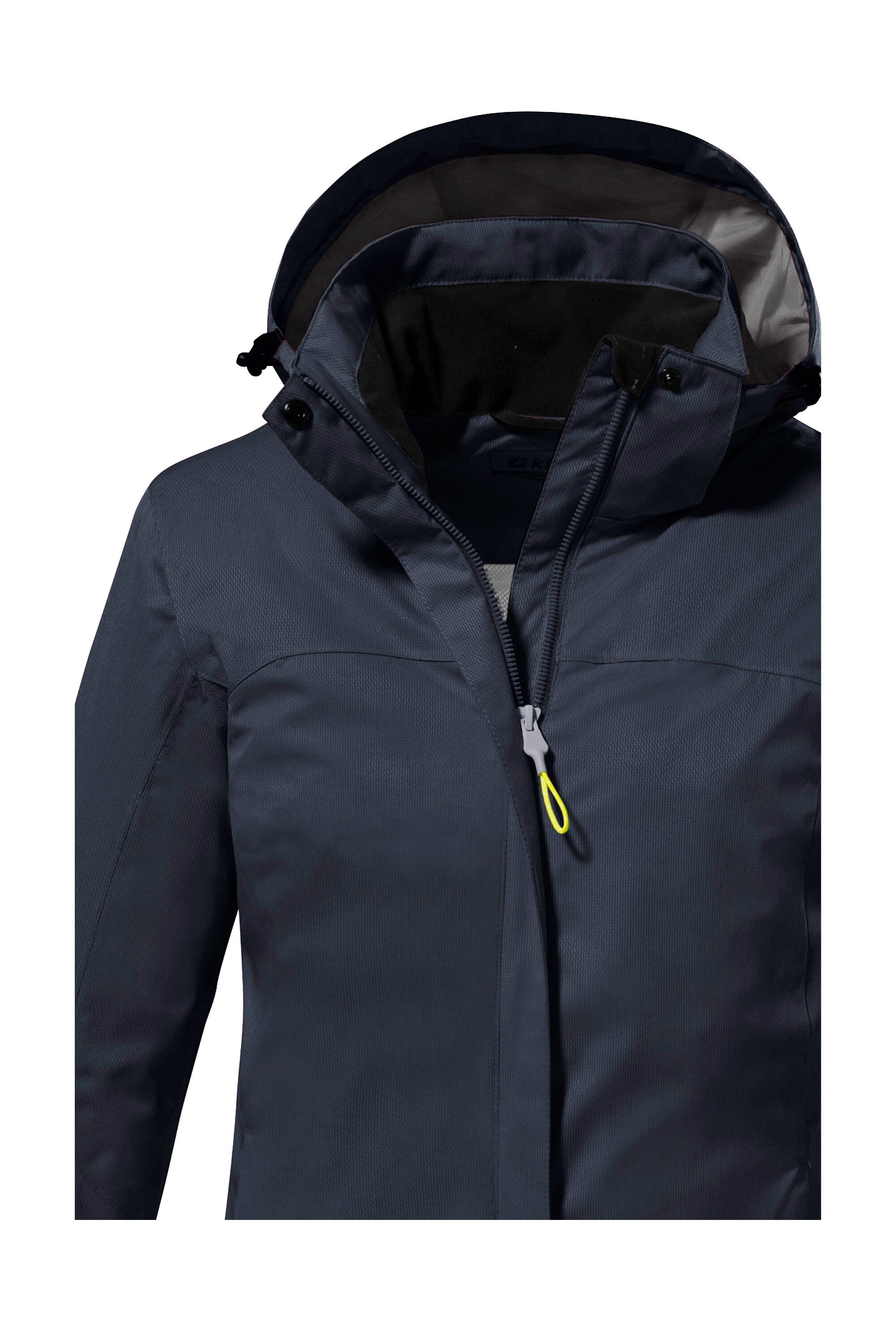 Killtec Outdoorjack KOS 133 KG WMN JCKT waterdichte functionele jas in korte maat: verkorte mouwen en romp