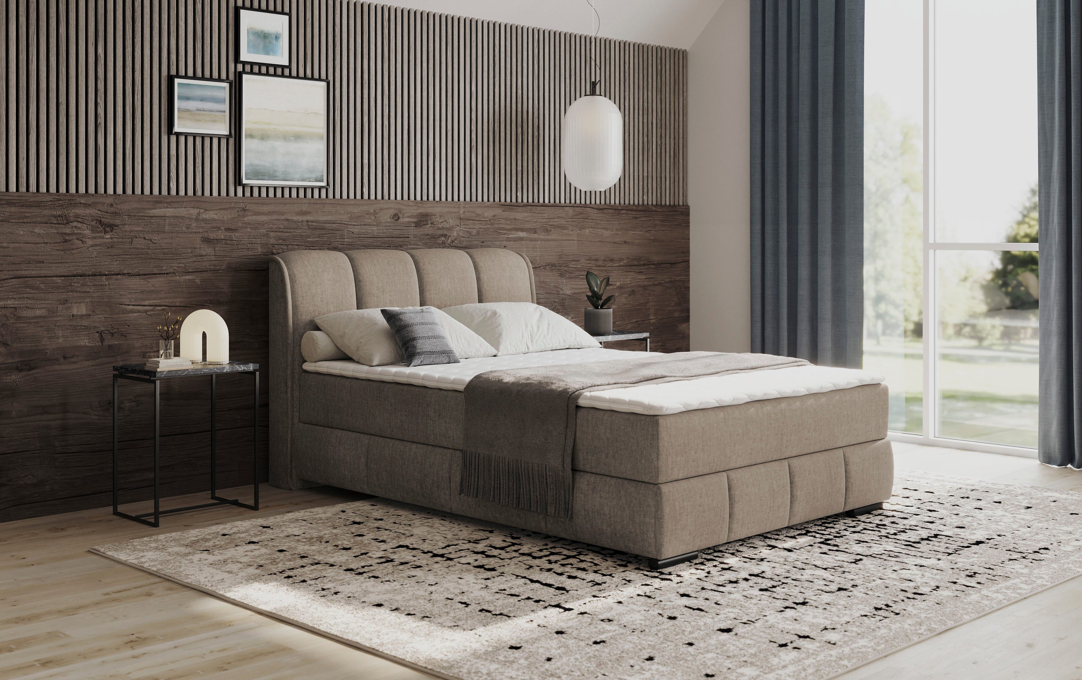 INOSIGN Boxspring Bethany met bedkist, incl. matras Topmatras en sierkussen, in verschillende hardheden beschikbaar