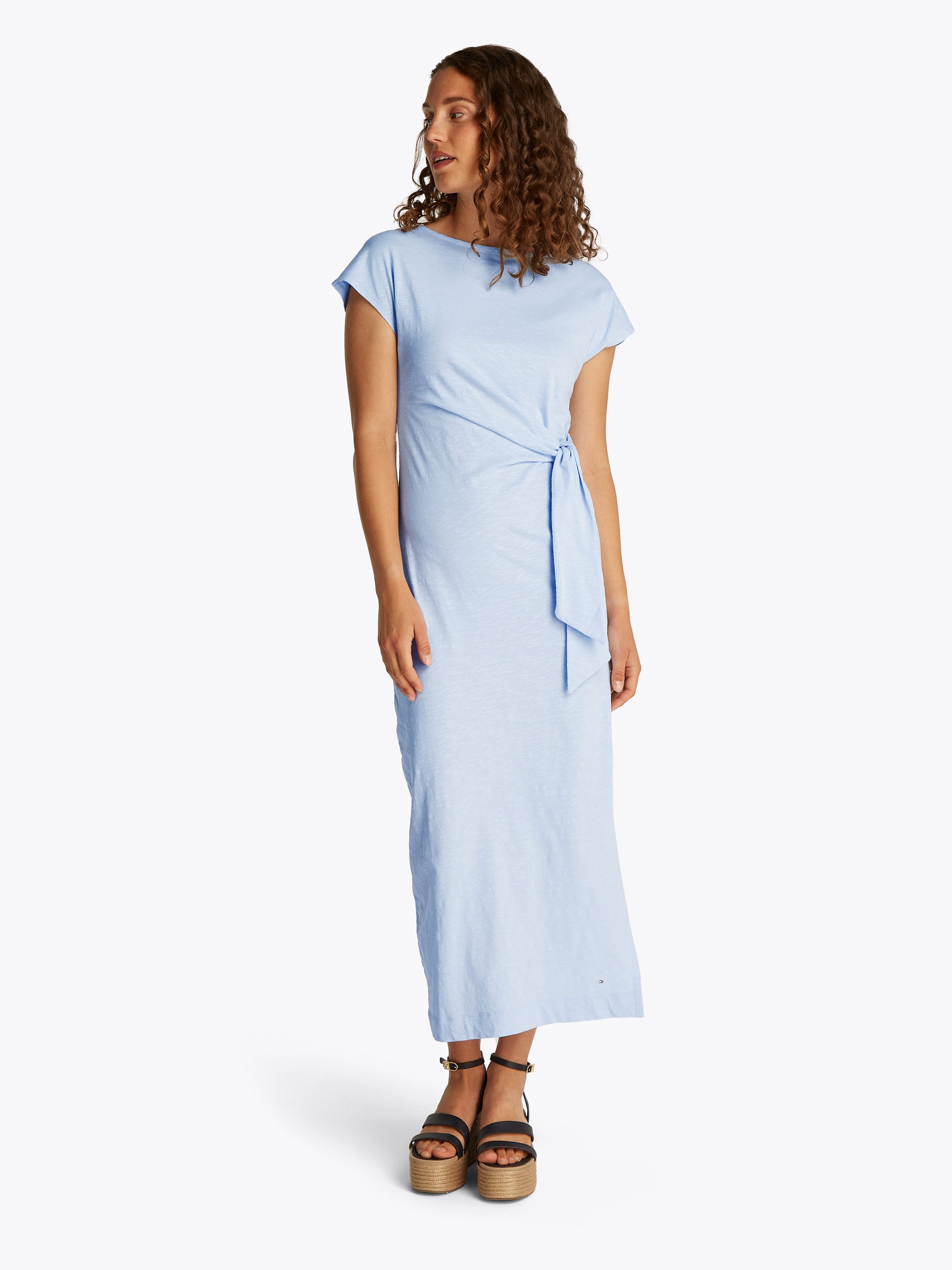 Tommy Hilfiger Midi-jurk KNOT BOAT-NK MIDI DRESS SS