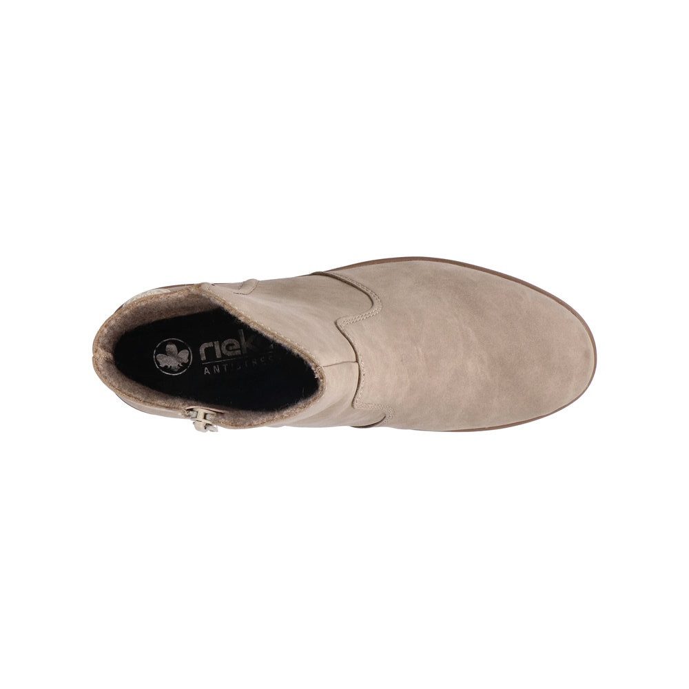 Rieker Laarsjes met sleehak , wedge boots, plateau enkellaars met binnenrits, smalle vorm