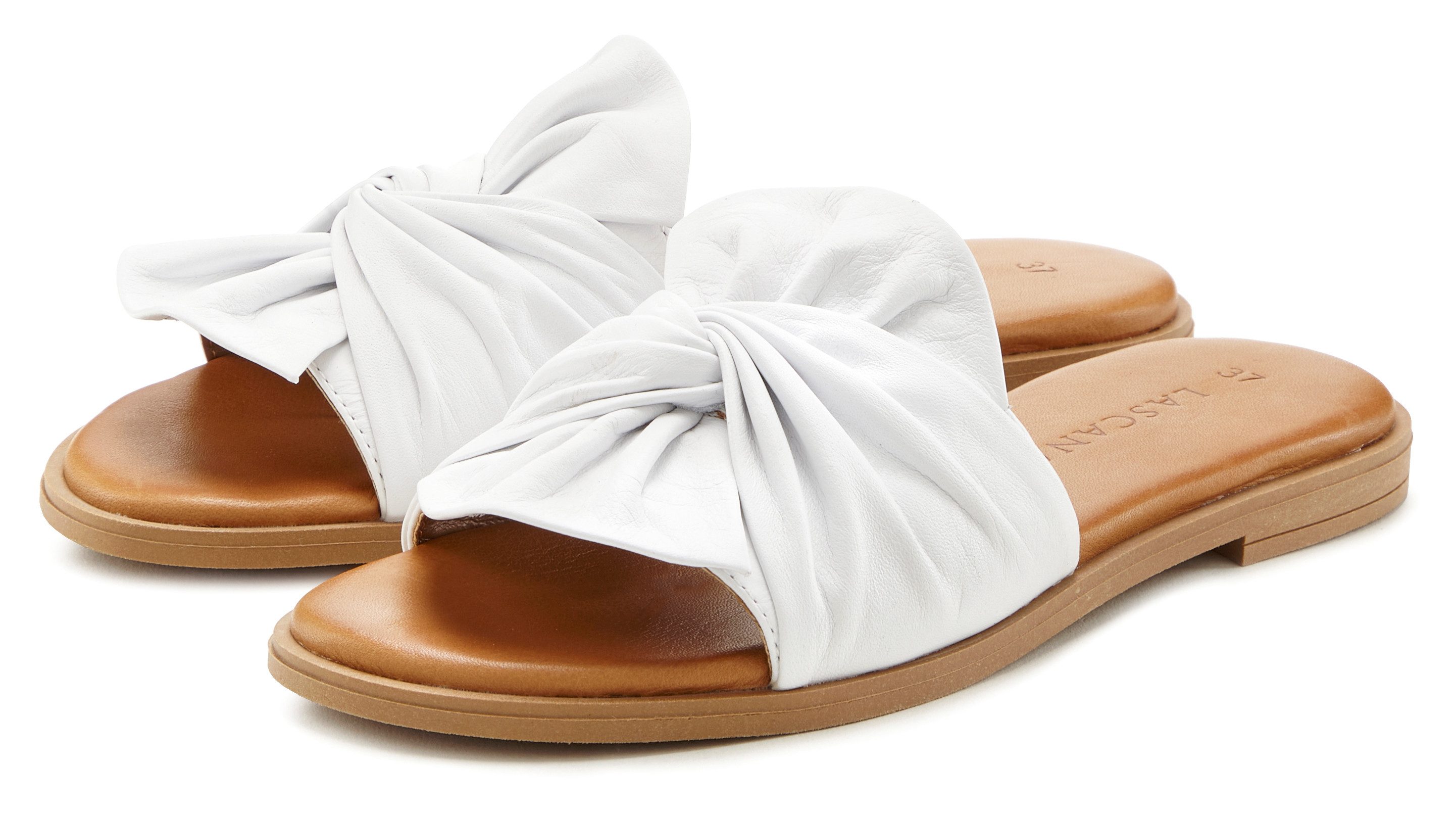 Lascana Slippers Mule, sandaal, open schoen dames sandaaltjes maat 40 wit