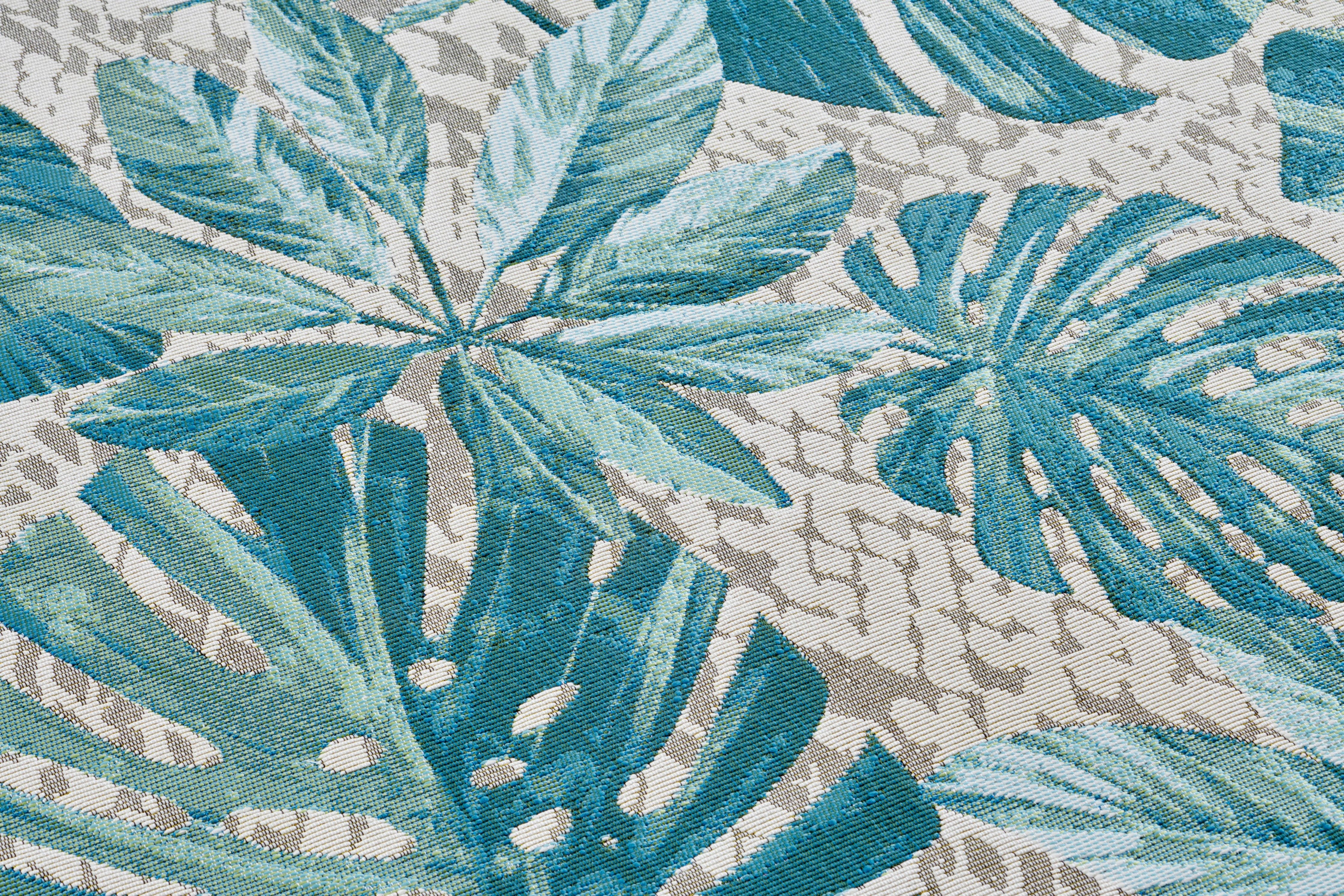 HANSE Home Outdoorkleed Tropical Leaves In-& Outdoor, weerbestendig, balkon, tuin, woonkamer, bloemig, palm