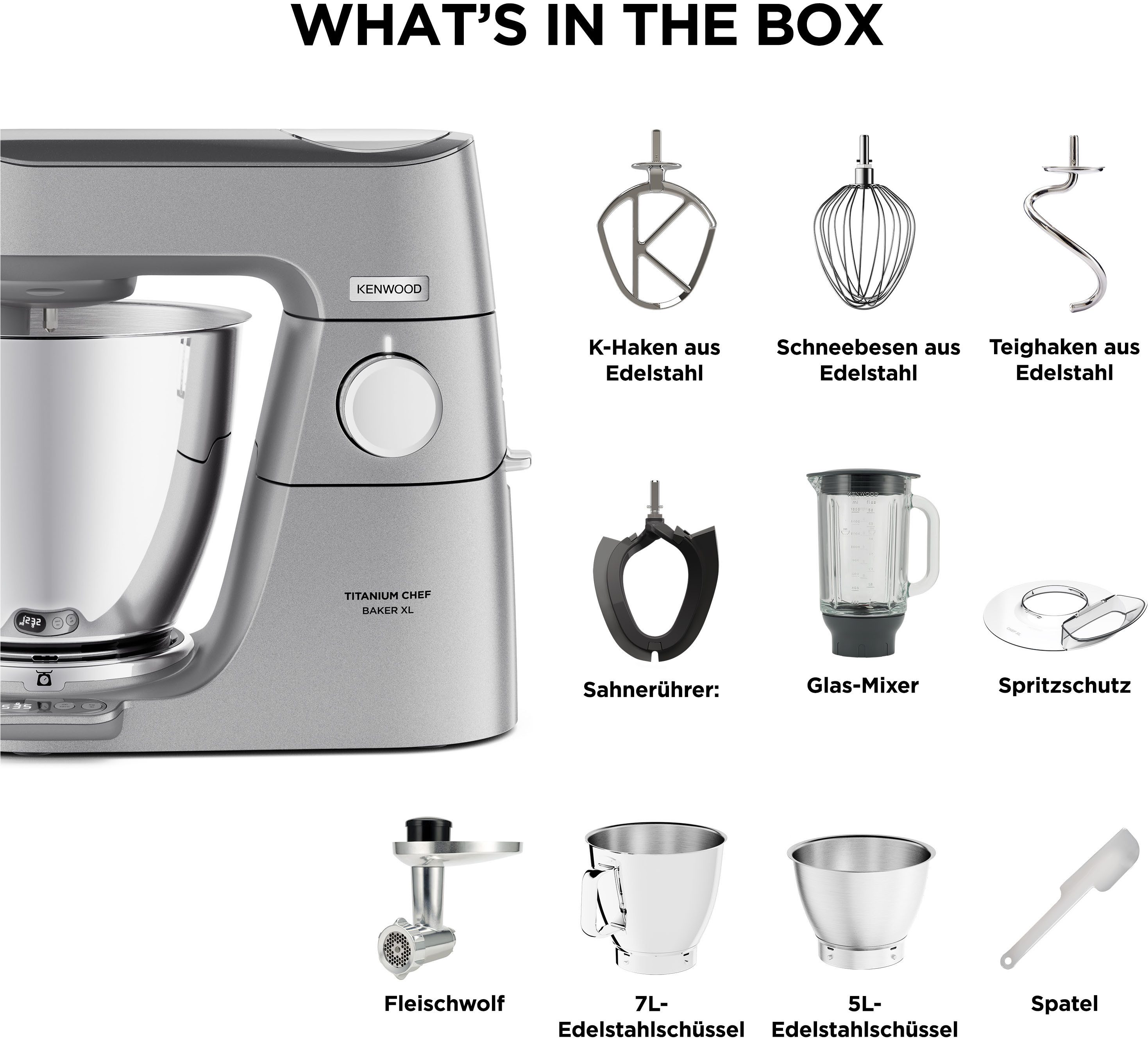 KENWOOD Keukenmachine Titanium Chef Baker XL KVL85.224SI i