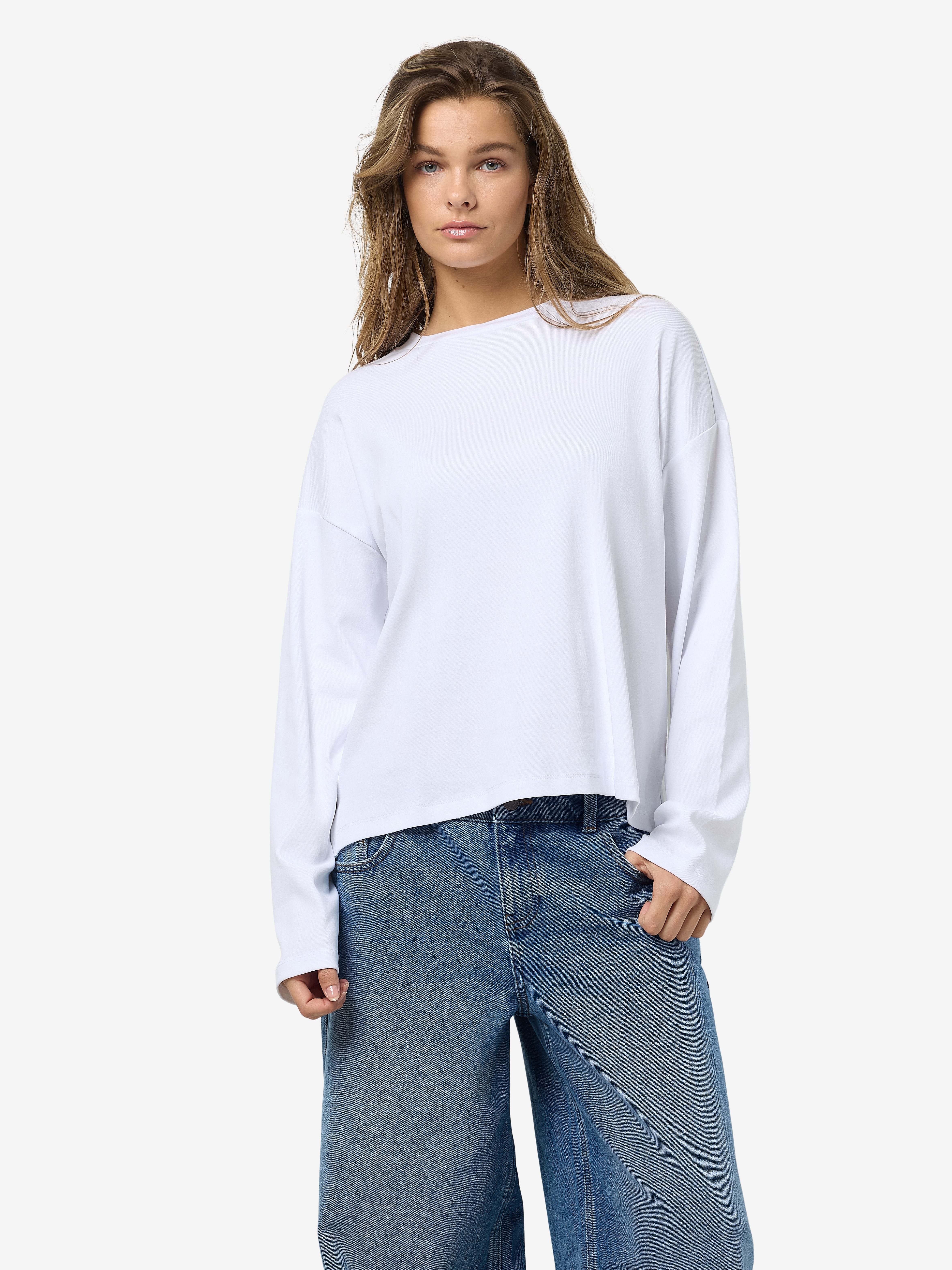 Noisy may Shirt met lange mouwen NMMOCCA L/S REGULAR FIT TOP JRS FWD NOOS
