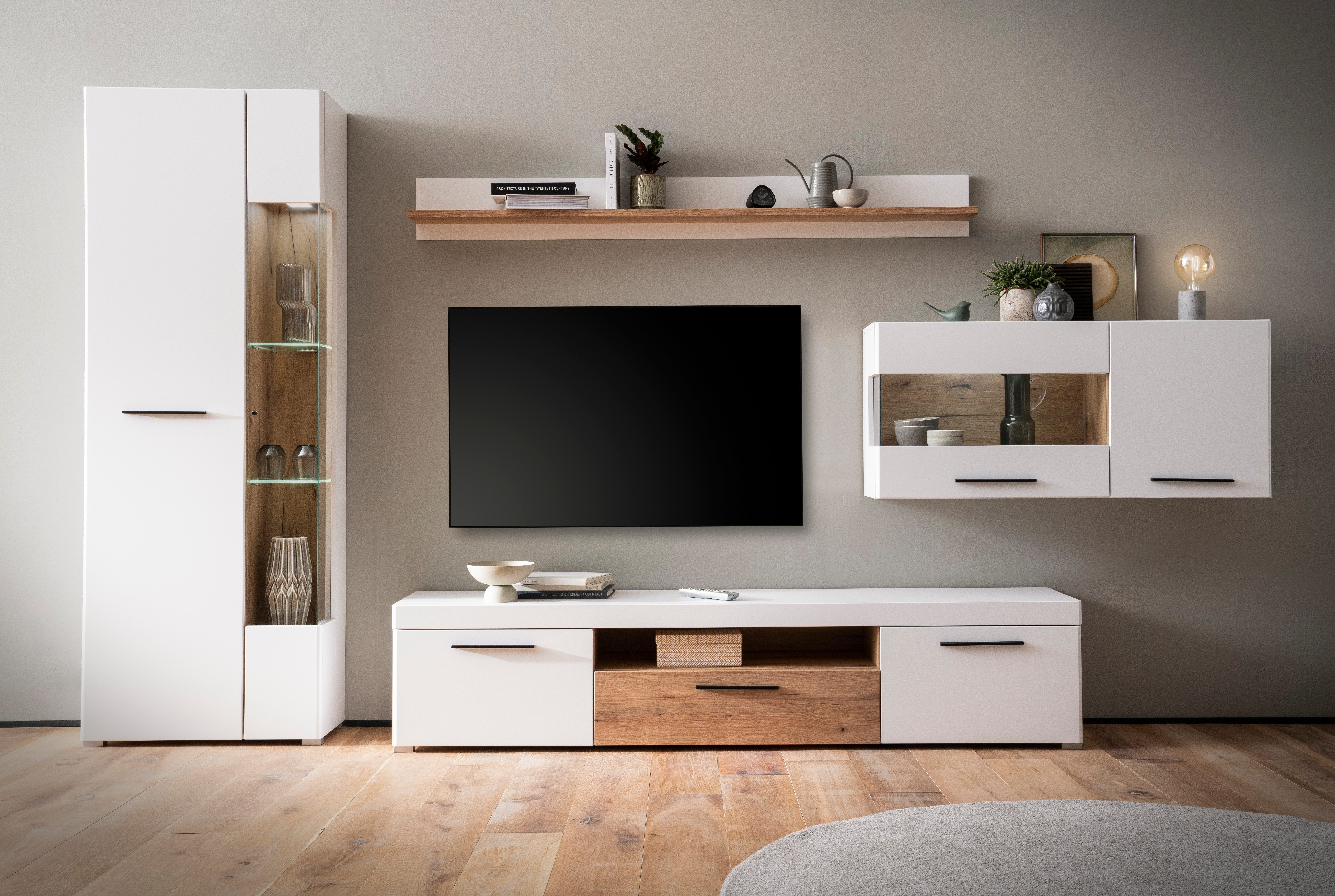 INOSIGN Wandrek Salerno, moderne wandplank, Wandhouder met opbergruimte, 180 cm breed