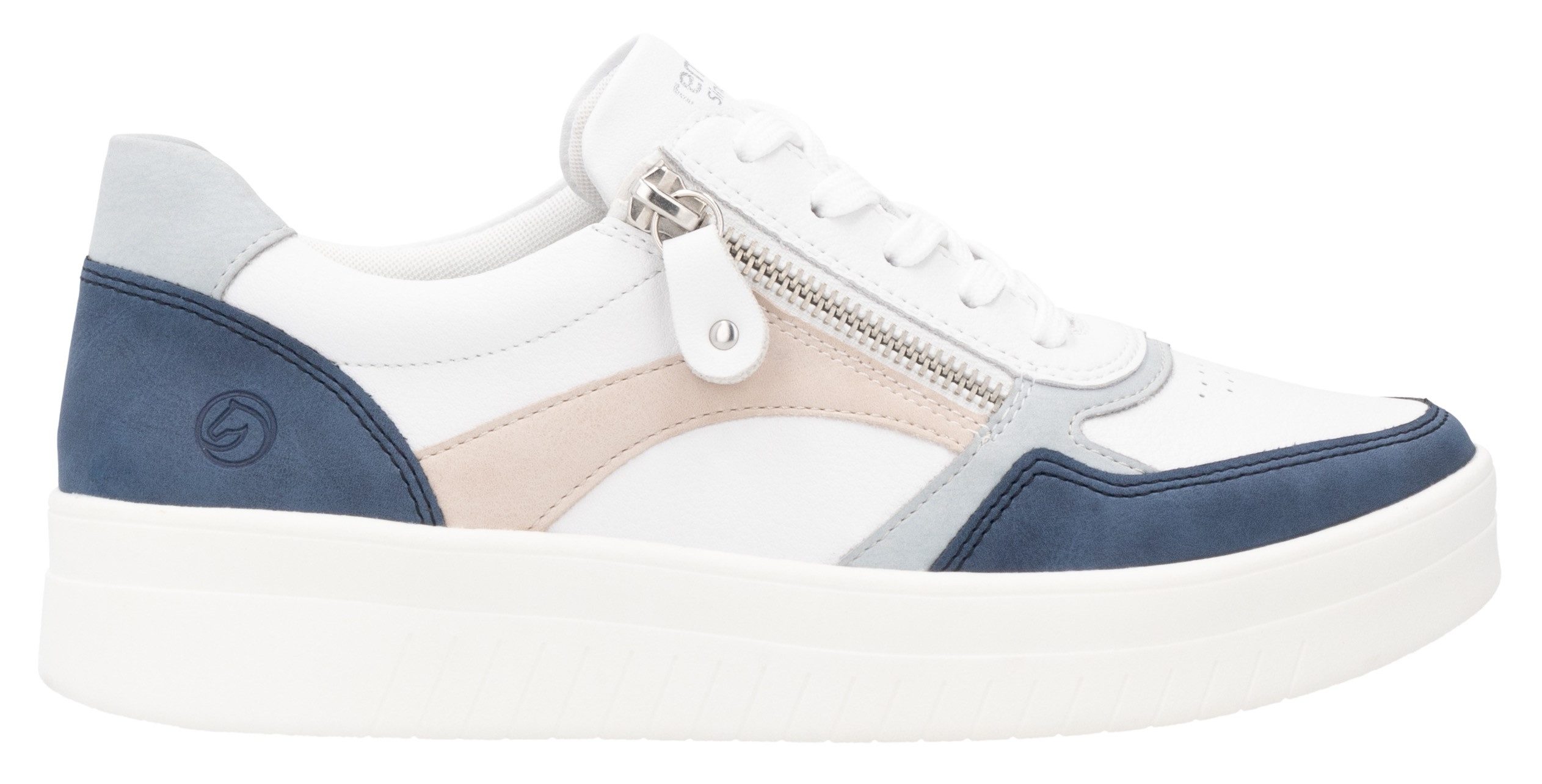 Remonte Plateausneakers , vrijetijdsschoen, lage schoen, veterschoen in smalle vorm