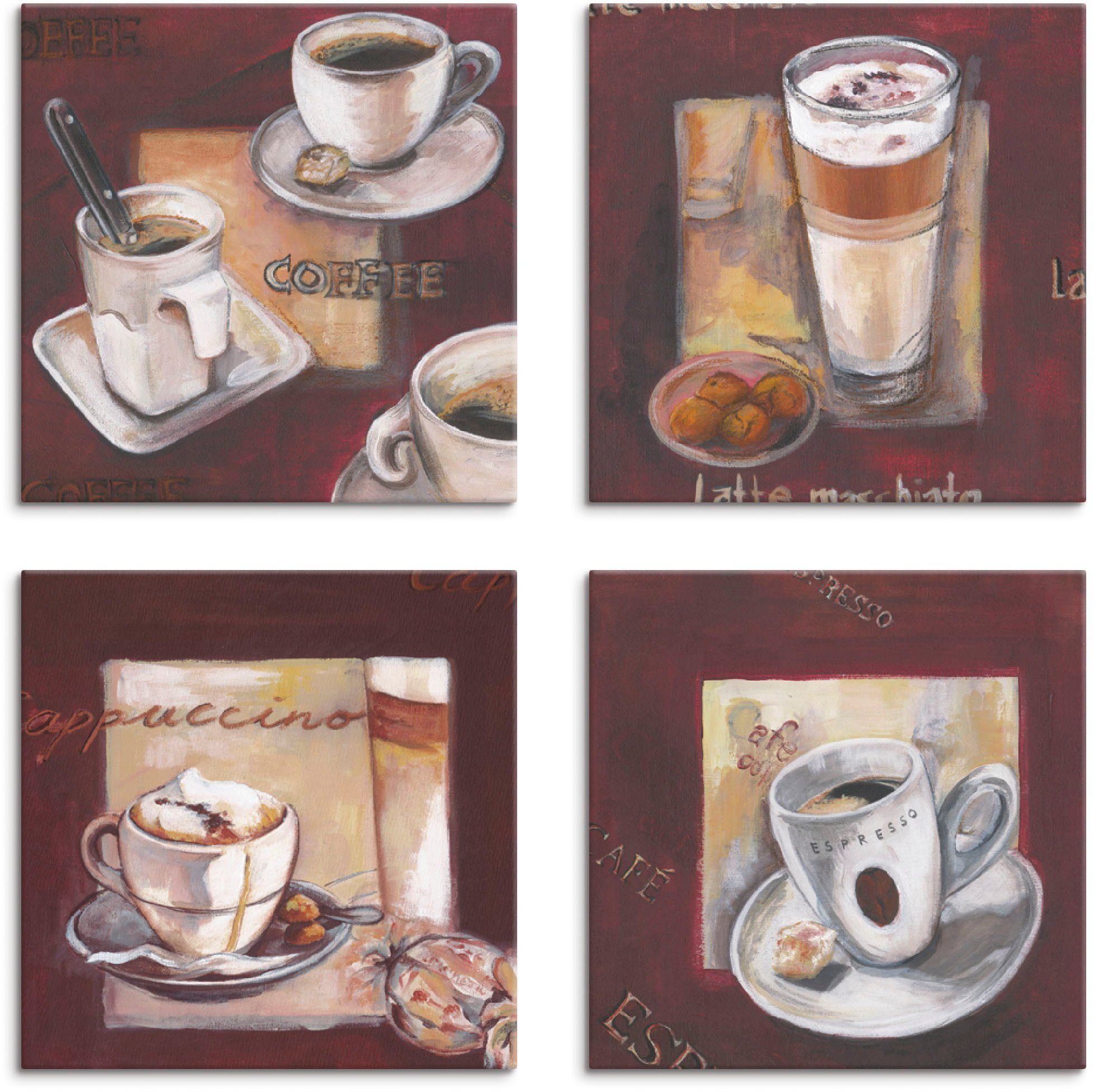 Artland artprint op linnen Kaffee I, -II, -III, -IV