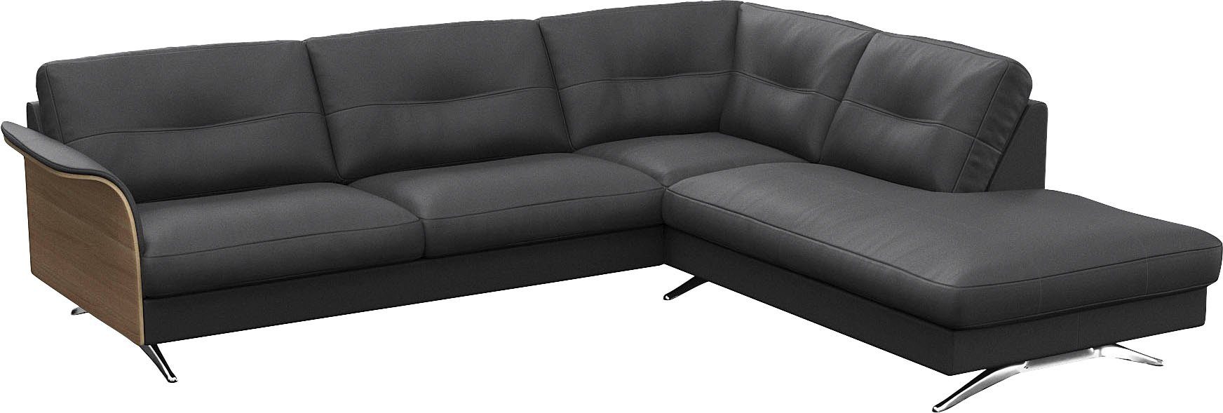 FLEXLUX Hoekbank Glow, super comfortabel door hoogwaardige zitconstructie met binnenvering, L-vorm