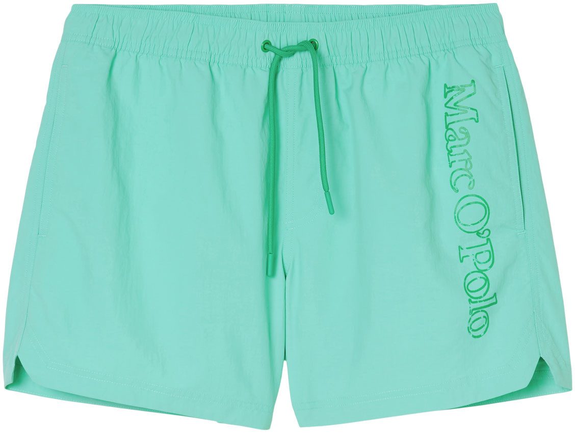 Marc O'Polo Zwemshort Essentials Beach Jersey met zijlijk opdruk-ontwerp