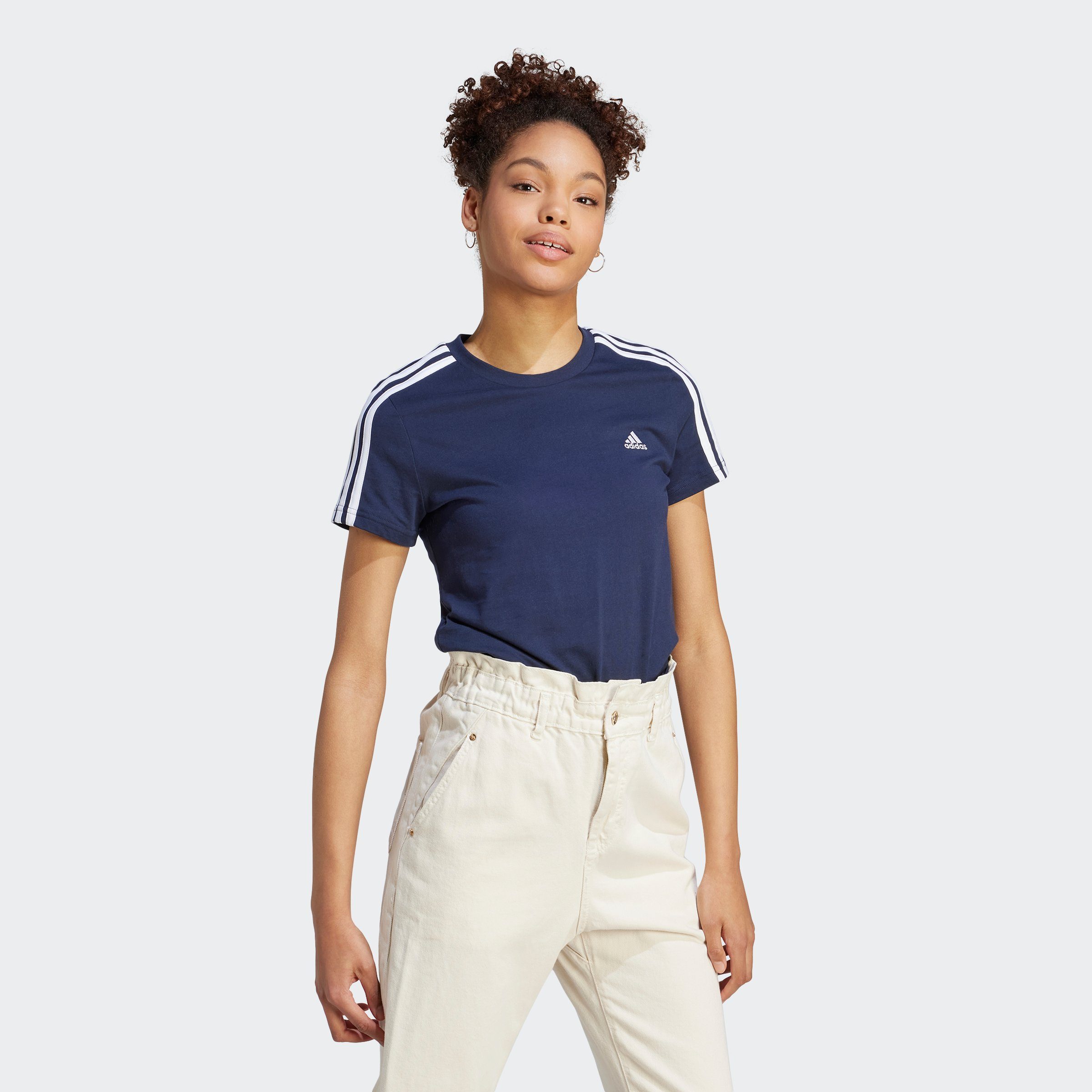 Adidas Sportswear T-shirt LOUNGEWEAR ESSENTIALS SLIM 3-STRIPES