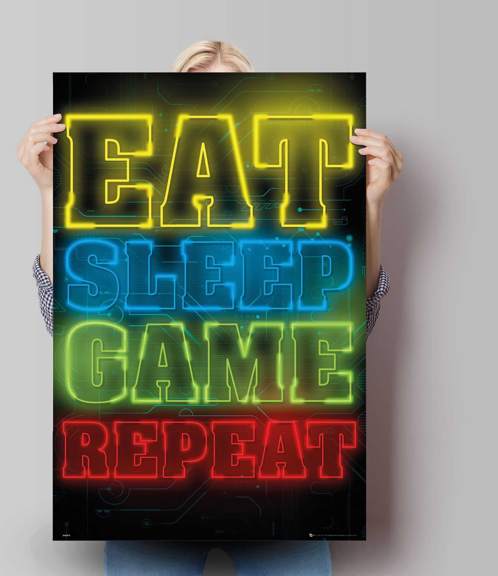 Reinders! Poster gokken Eat sleep game repeat