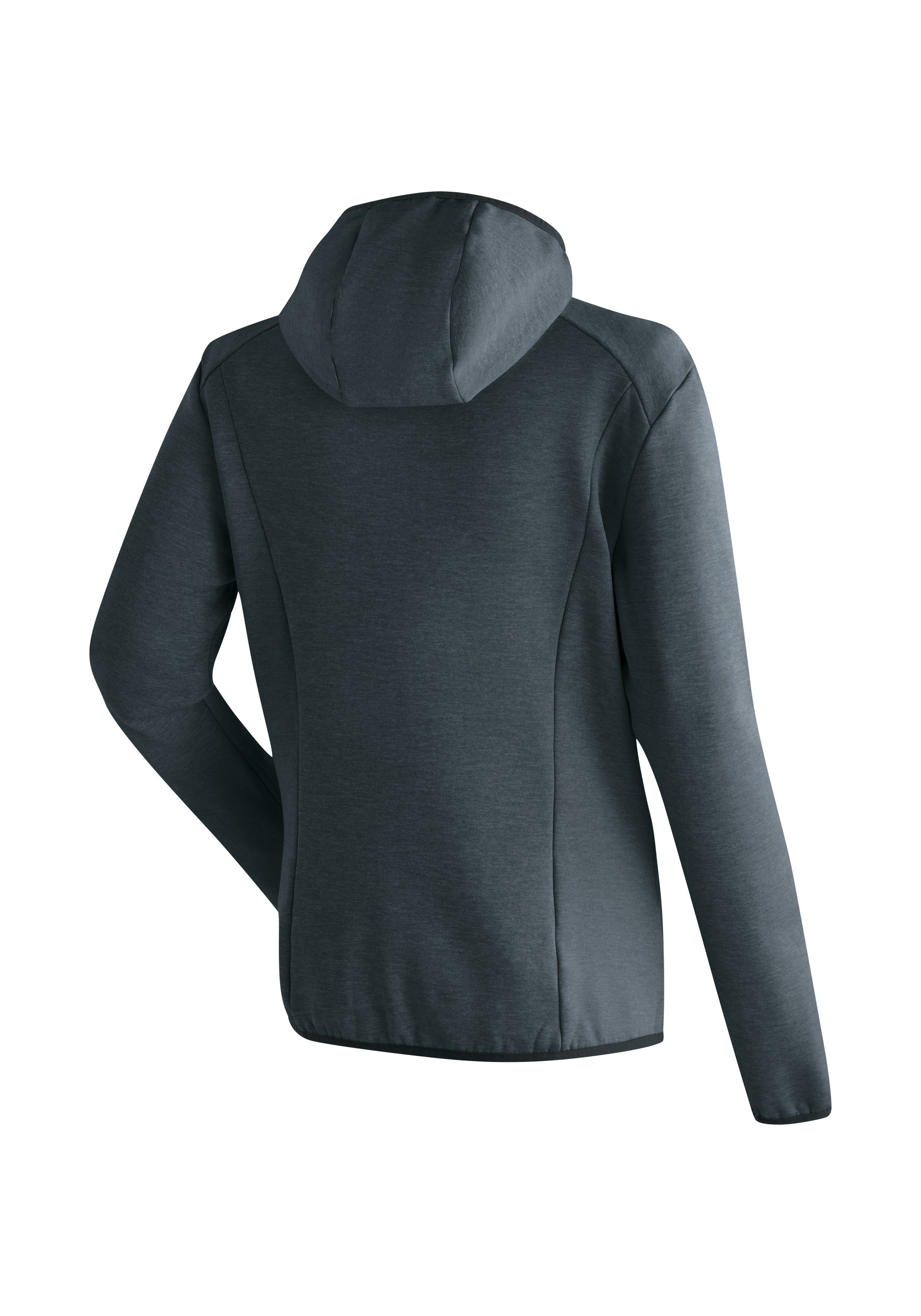 Maier Sports Fleecejack Fave W Dames fleece met verstelbare capuchon, ademende zip-hoodie