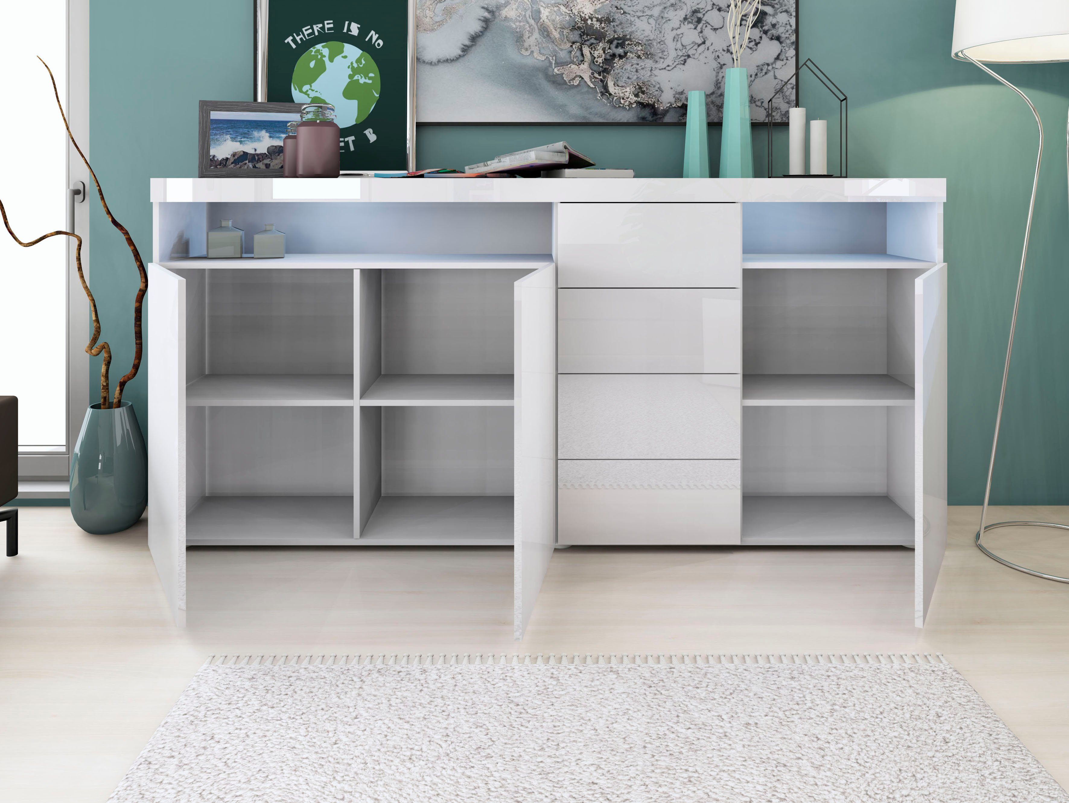 borchardt Möbel Highboard Kaapstad Breedte 200 cm