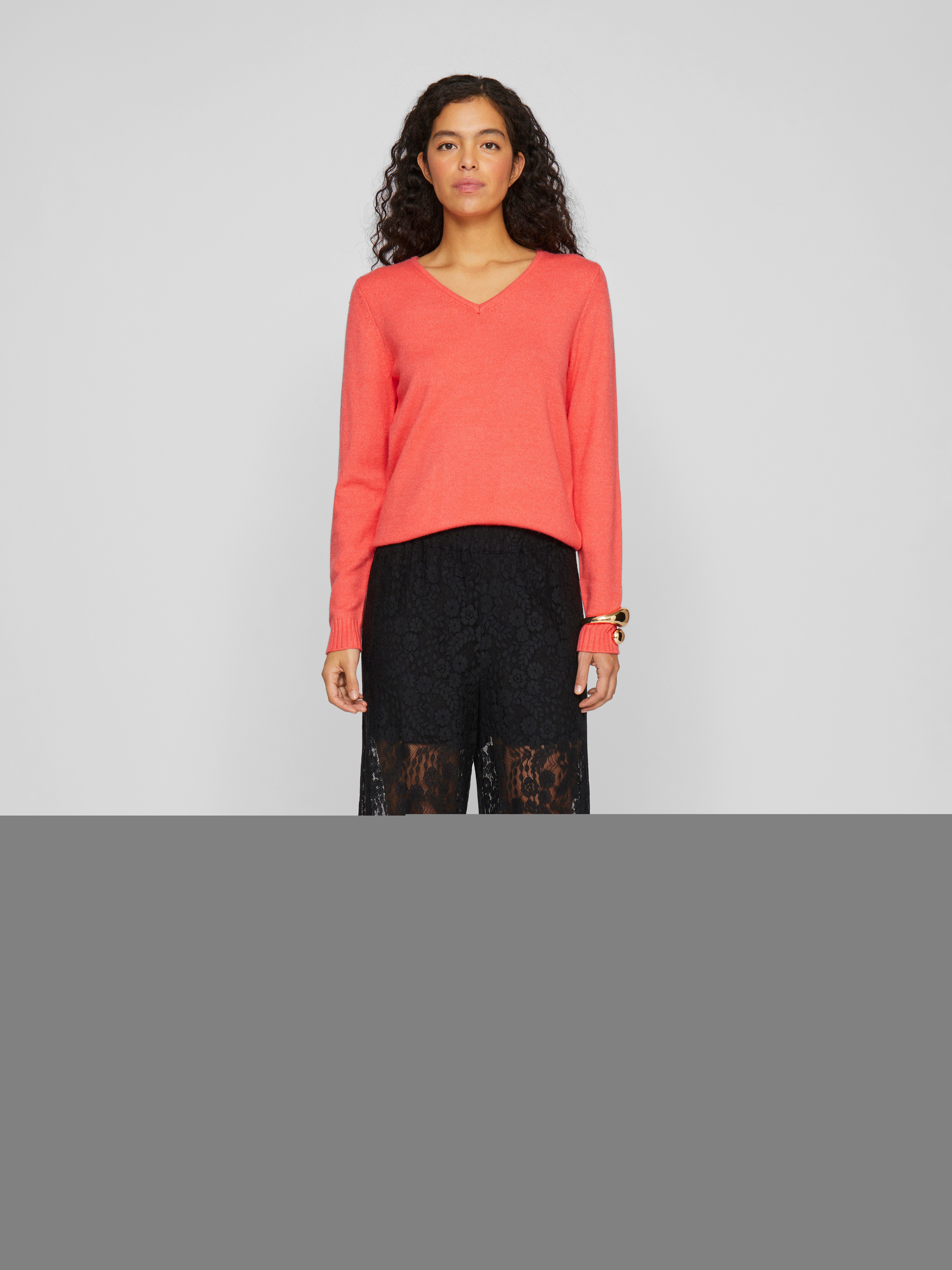 Vila Trui met V-hals VIRIL V-NECK L S KNIT TOP NOOS