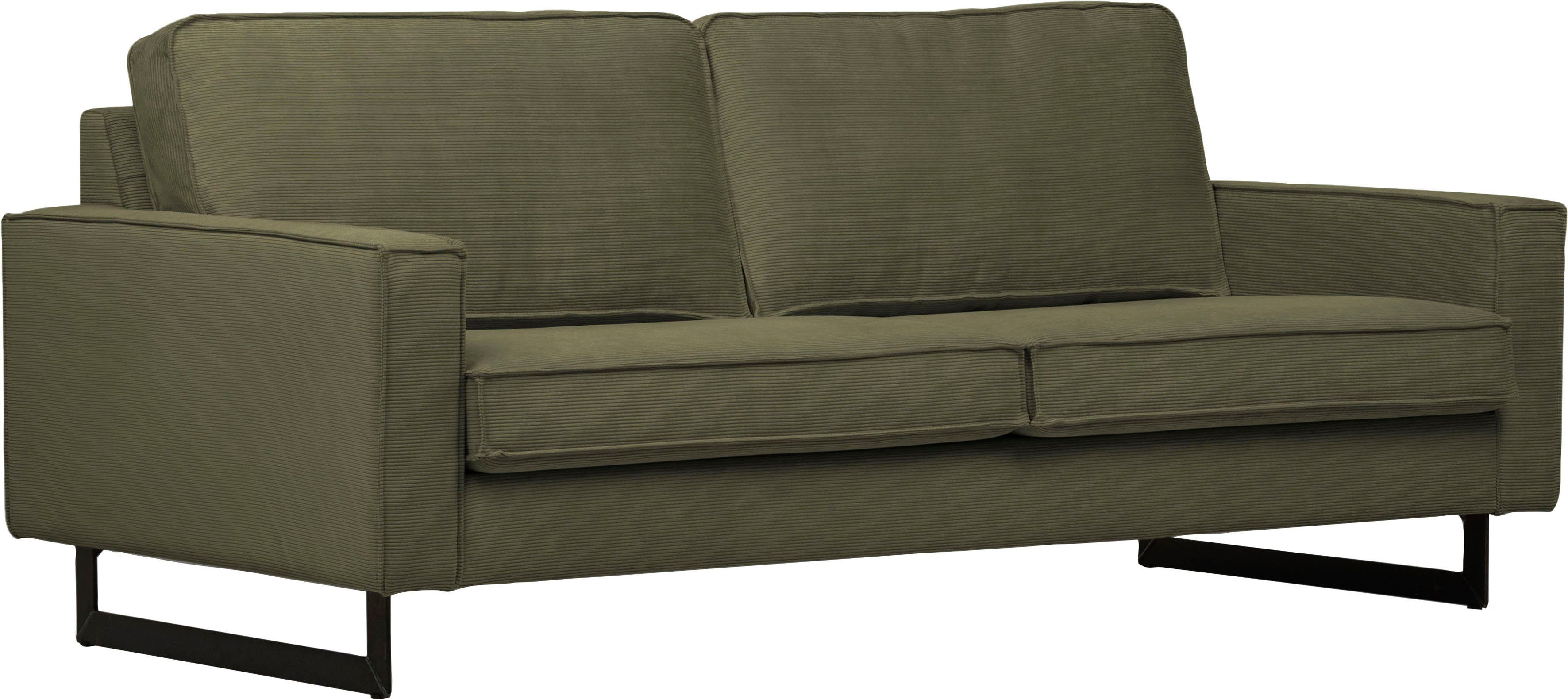 Places of Style 2-zitsbank Pinto, 166 cm, cord, chenille, leerlook