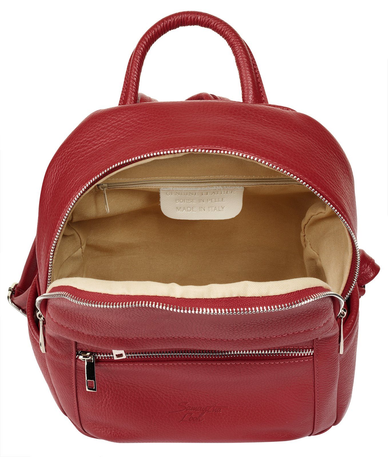 Samantha Look Rugzak echt leer, made in italy