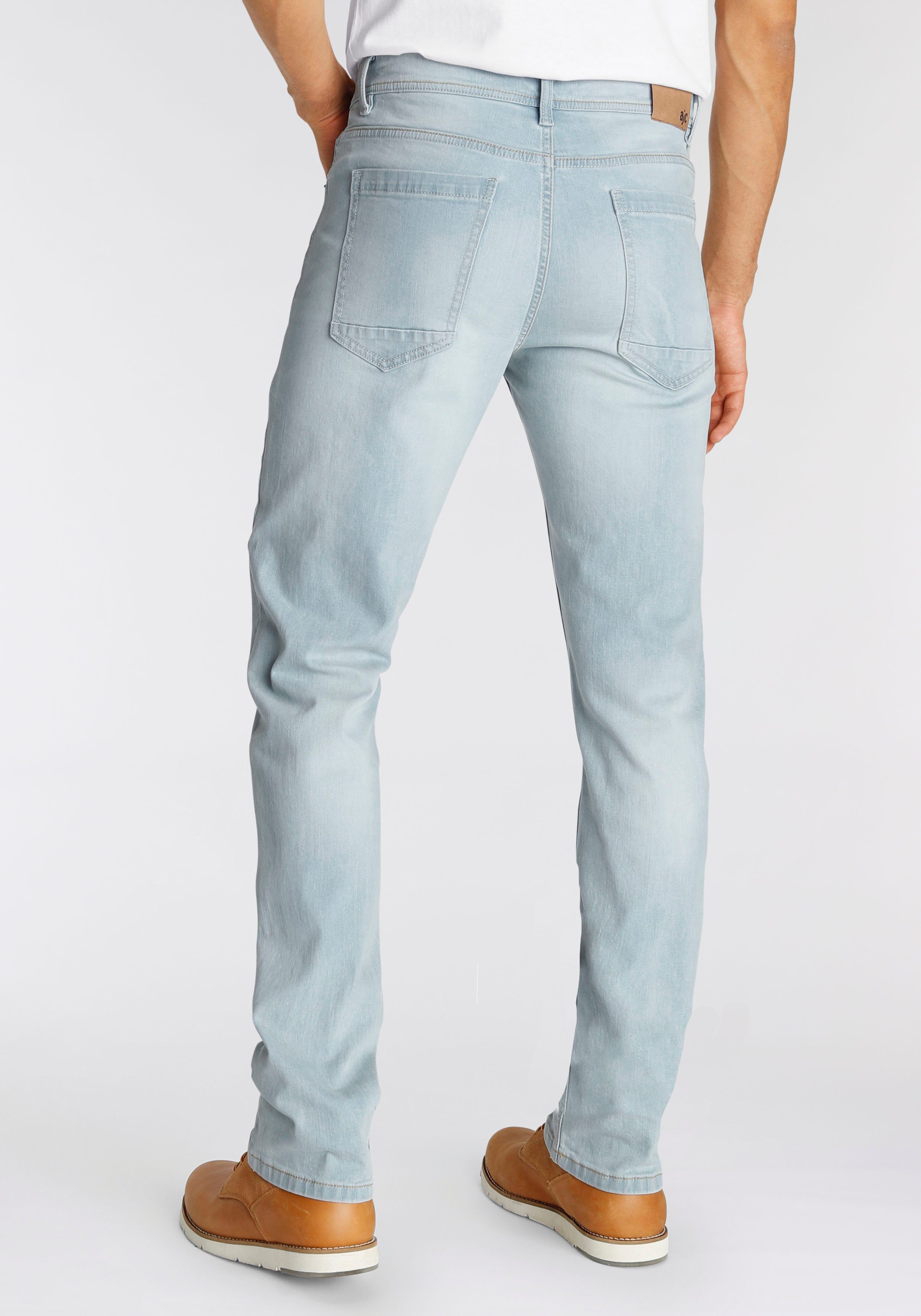 AJC Straight jeans rechtes gesneden, used-look-wassing, lage taille