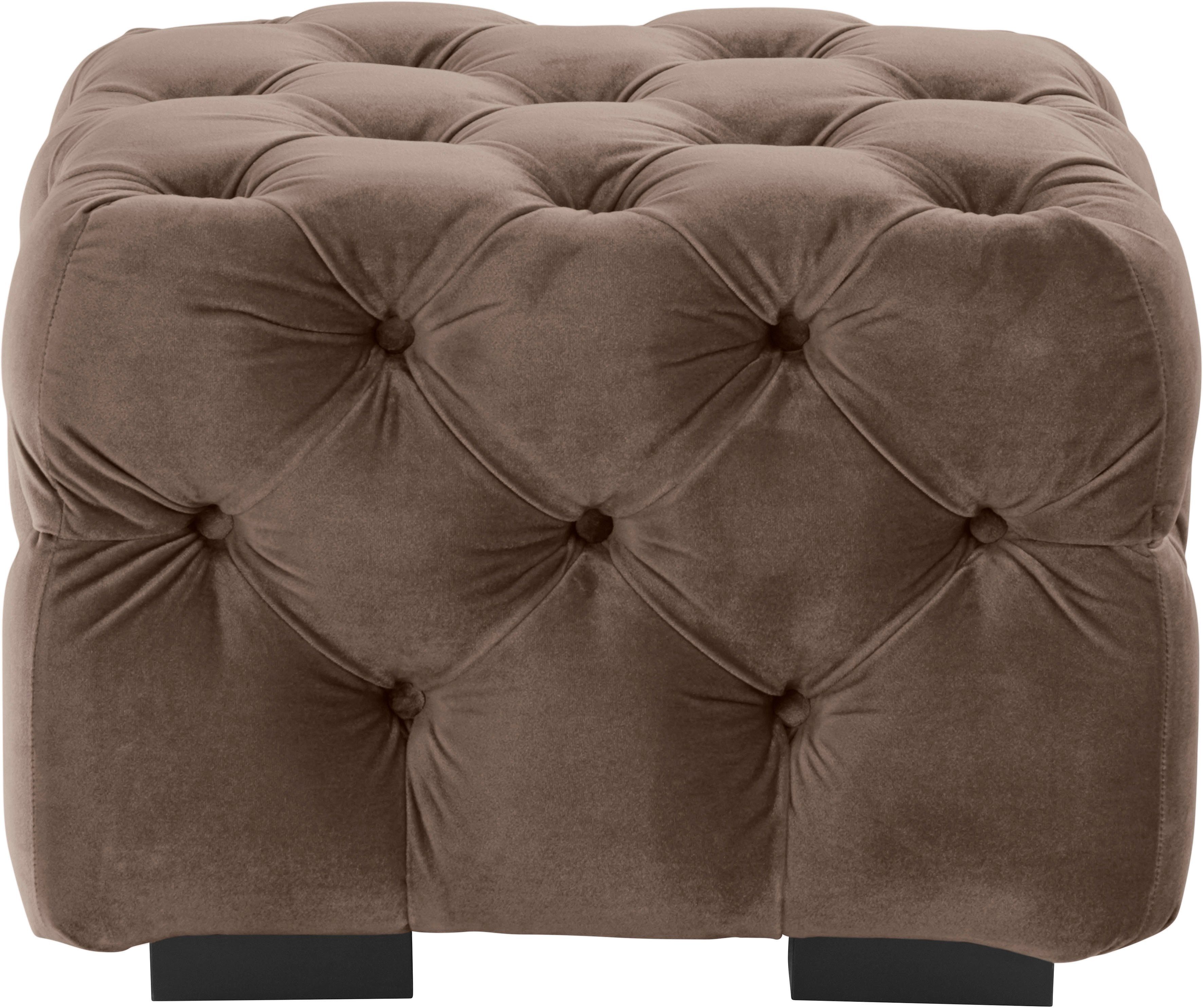 Guido Maria Kretschmer Home&Living Hocker Kalina met klassieke chesterfield-capitonnage, passend bij de serie "kalina"