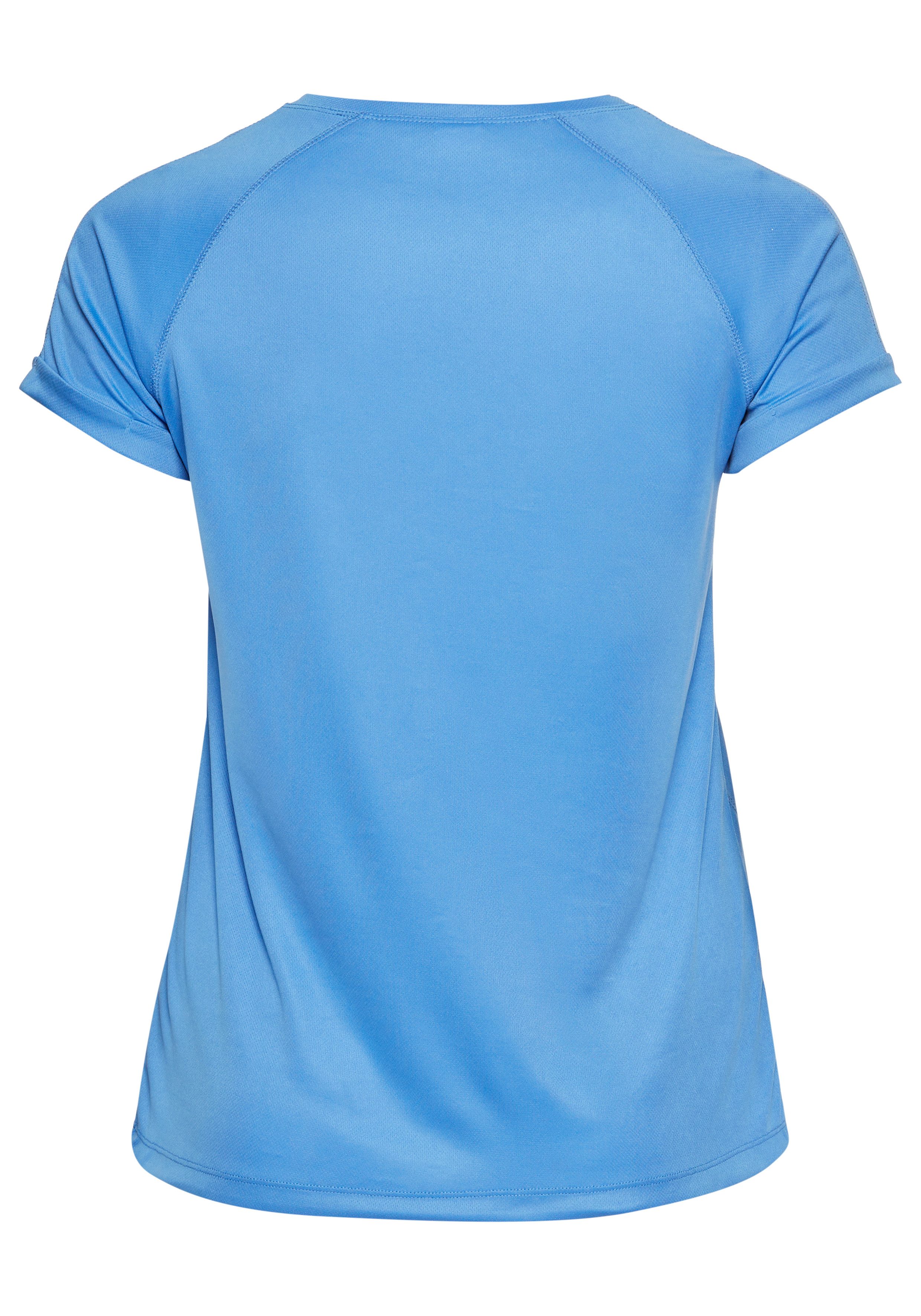 KangaROOS Functioneel shirt Korte mouwen, figuurvolgend, heupbedekkend, met V-hals