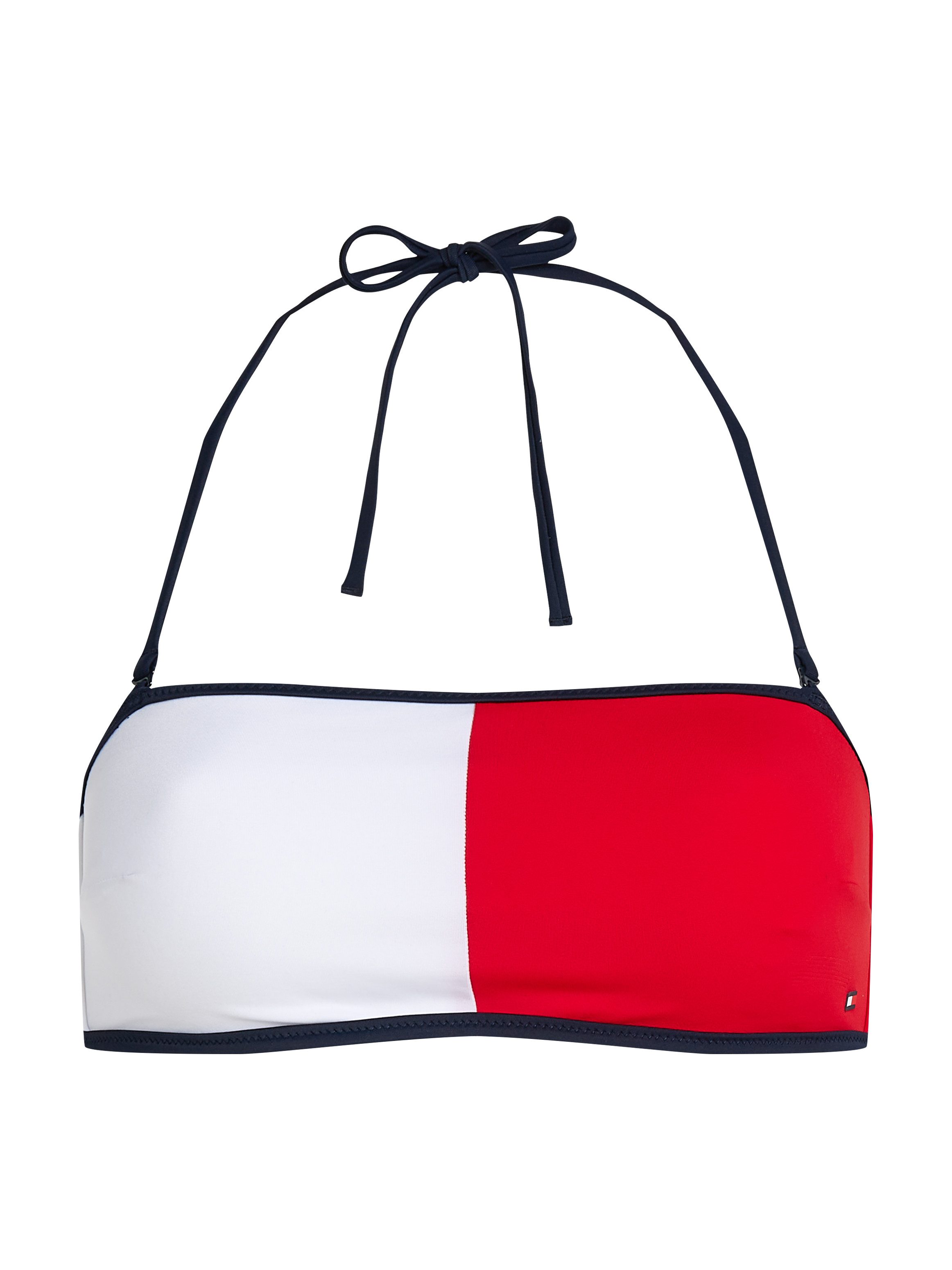 Tommy Hilfiger Swimwear Bandeau-bikinitop Bandeau in color-block-look, met logo-opdruk