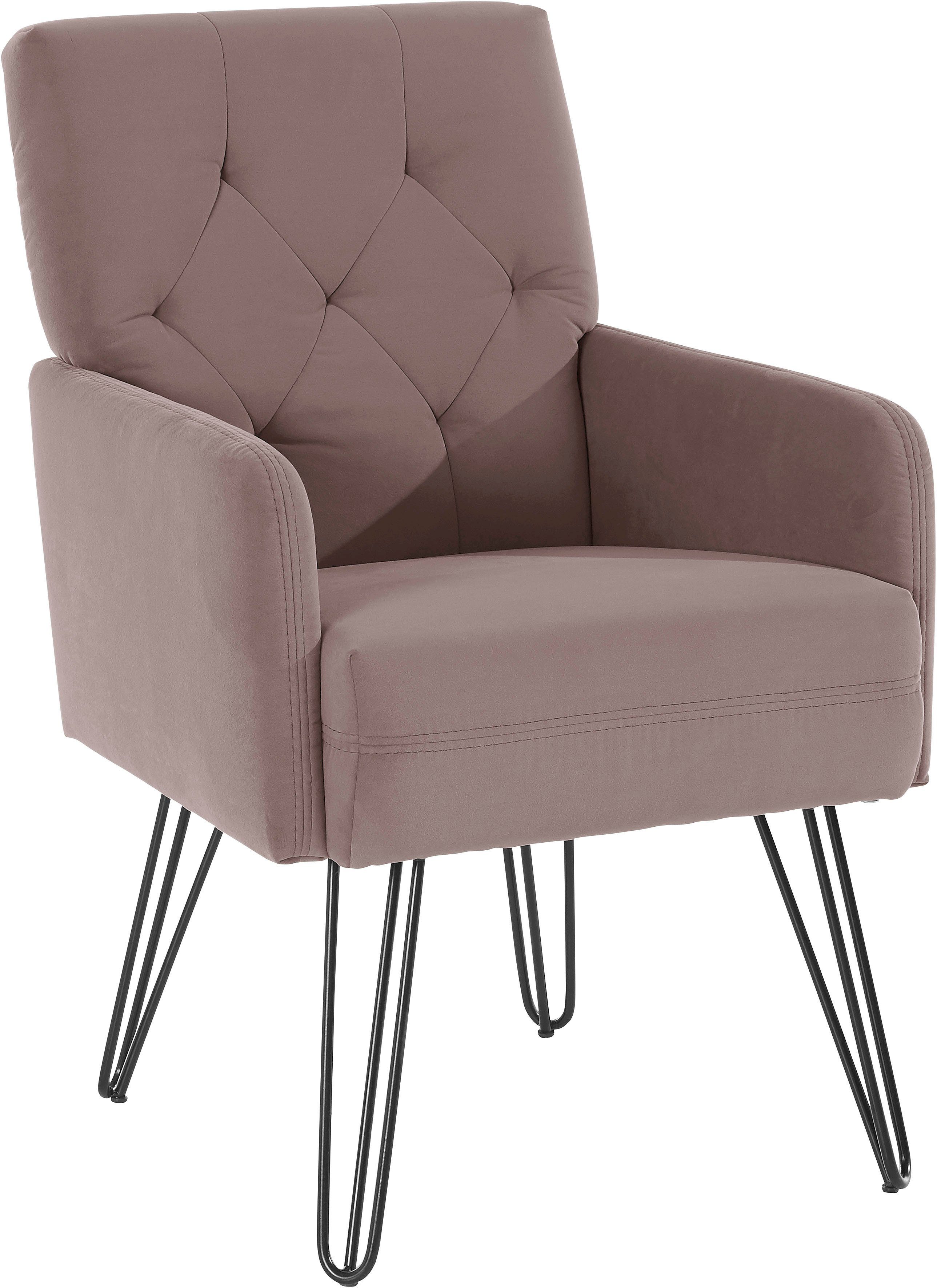 exxpo - sofa fashion Fauteuil Doppio, loungesessel met designonderstel, comfortabel en elegant