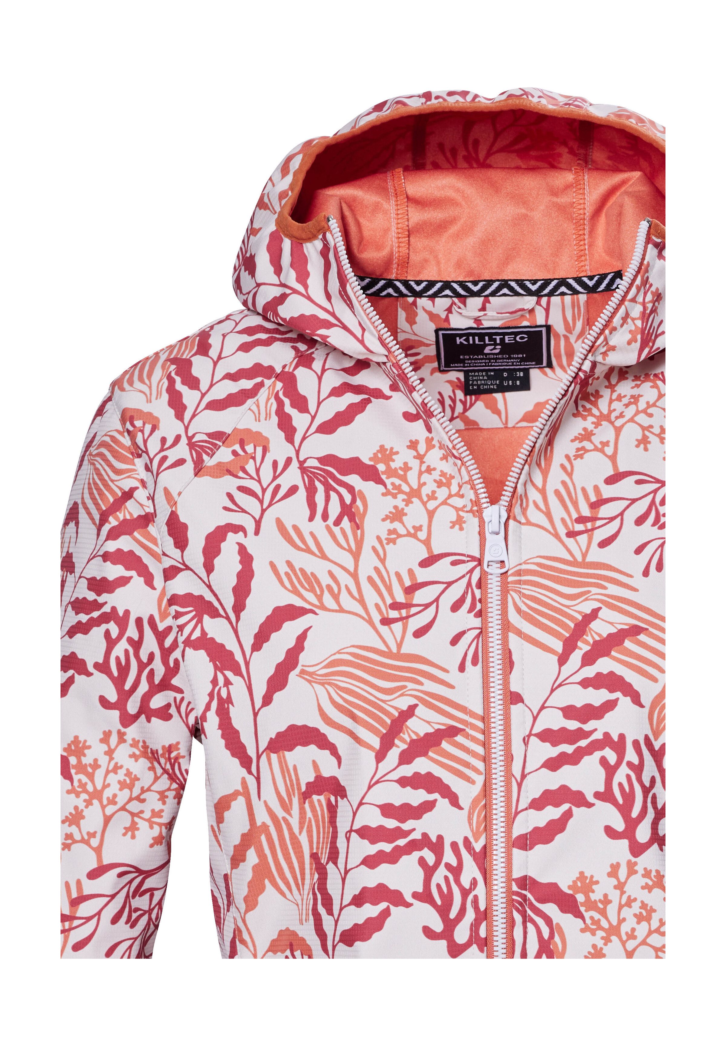 Killtec Softshell-jack KOS 56 WMN SFTSHLL JCKT Waterafstotende, winddichte softshelljack met bloemprint