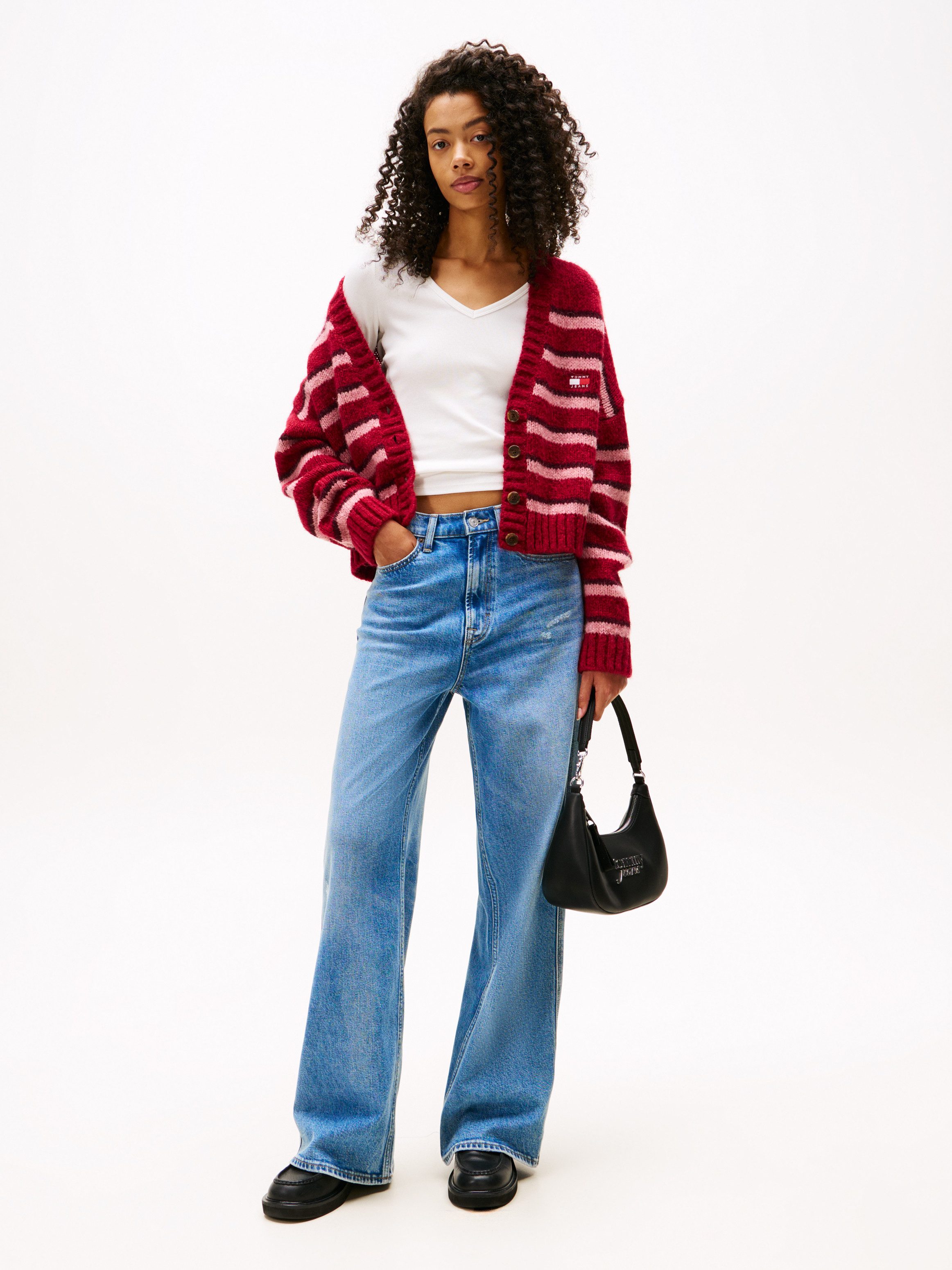 TOMMY JEANS Shirt met lange mouwen TJW SLIM ESSENTIAL RIB V LS