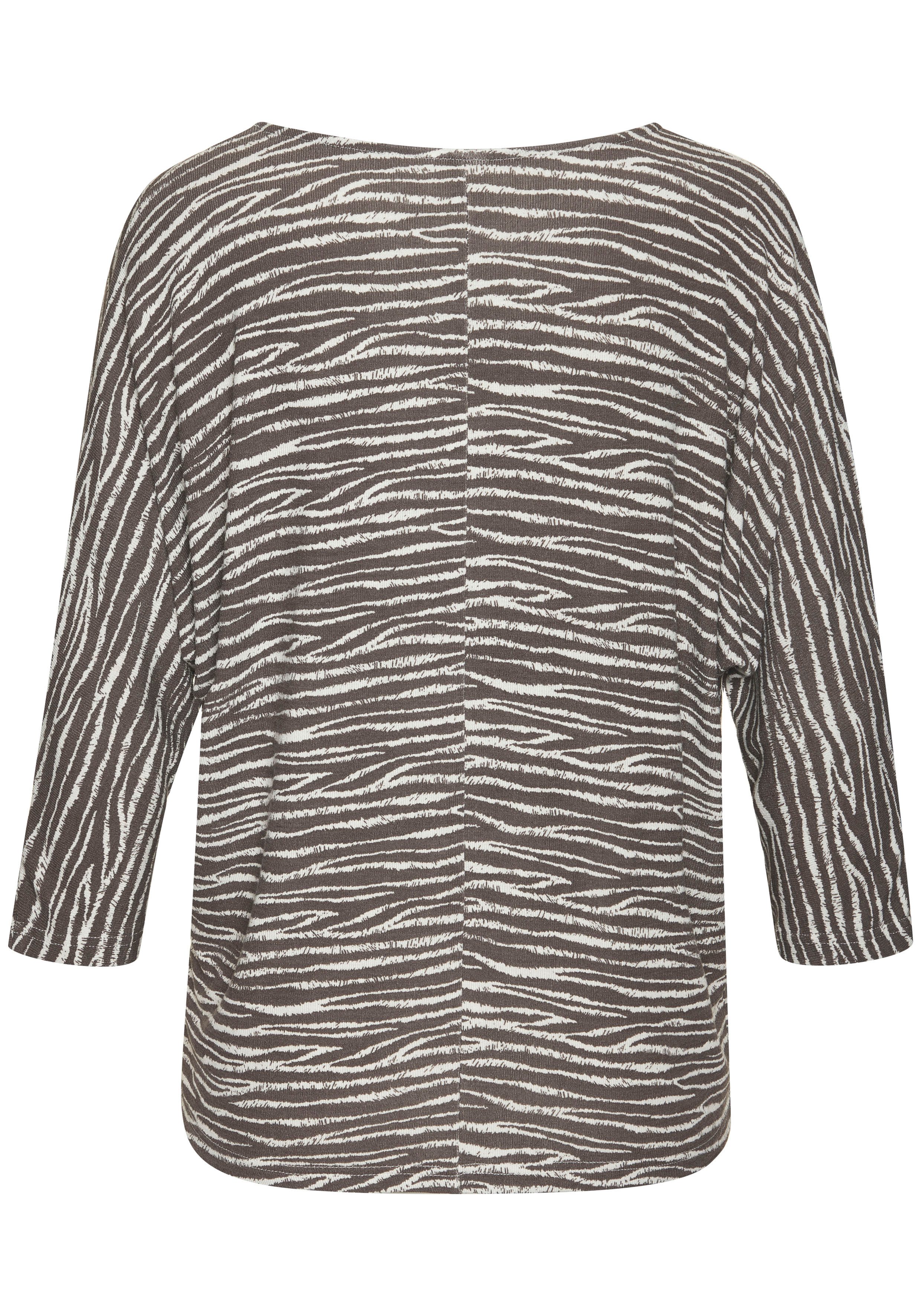 Lascana Shirt met 3/4 mouwen Met modieus zebra-patroon