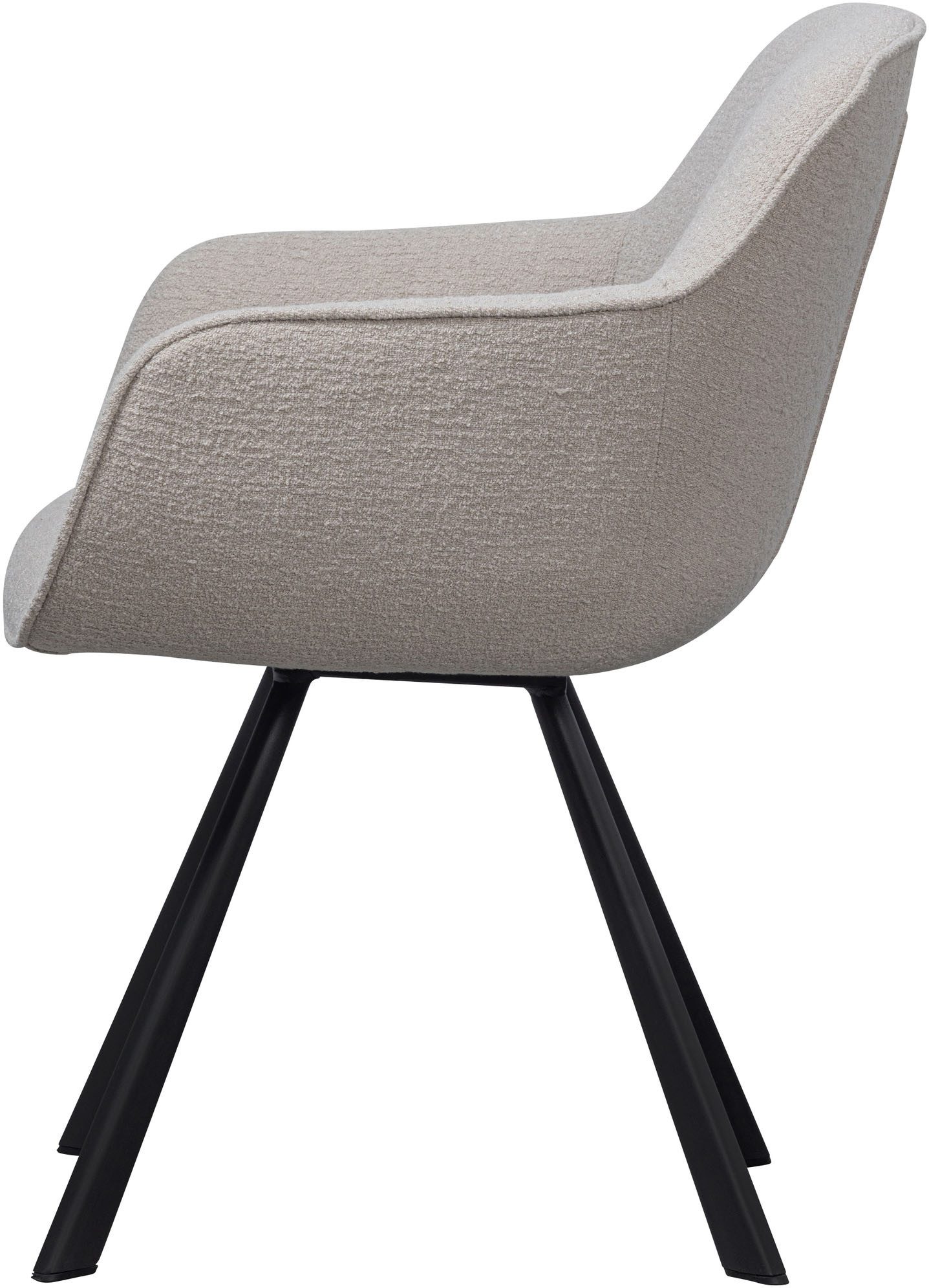 WOOOD Eetkamerstoel Juno gepolsterd met zacht bouclé, hoogte 79 cm x breedte 58 cm