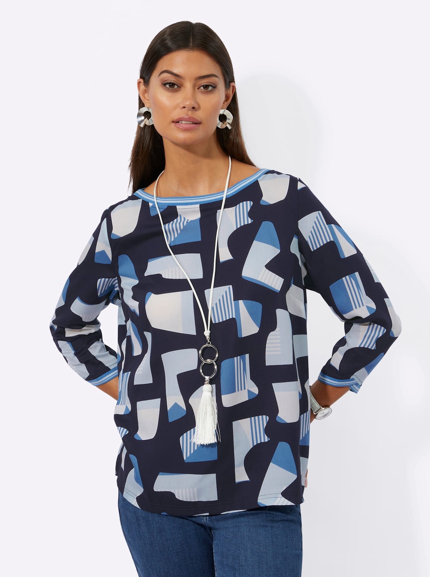 Creation L Gedessineerde blouse