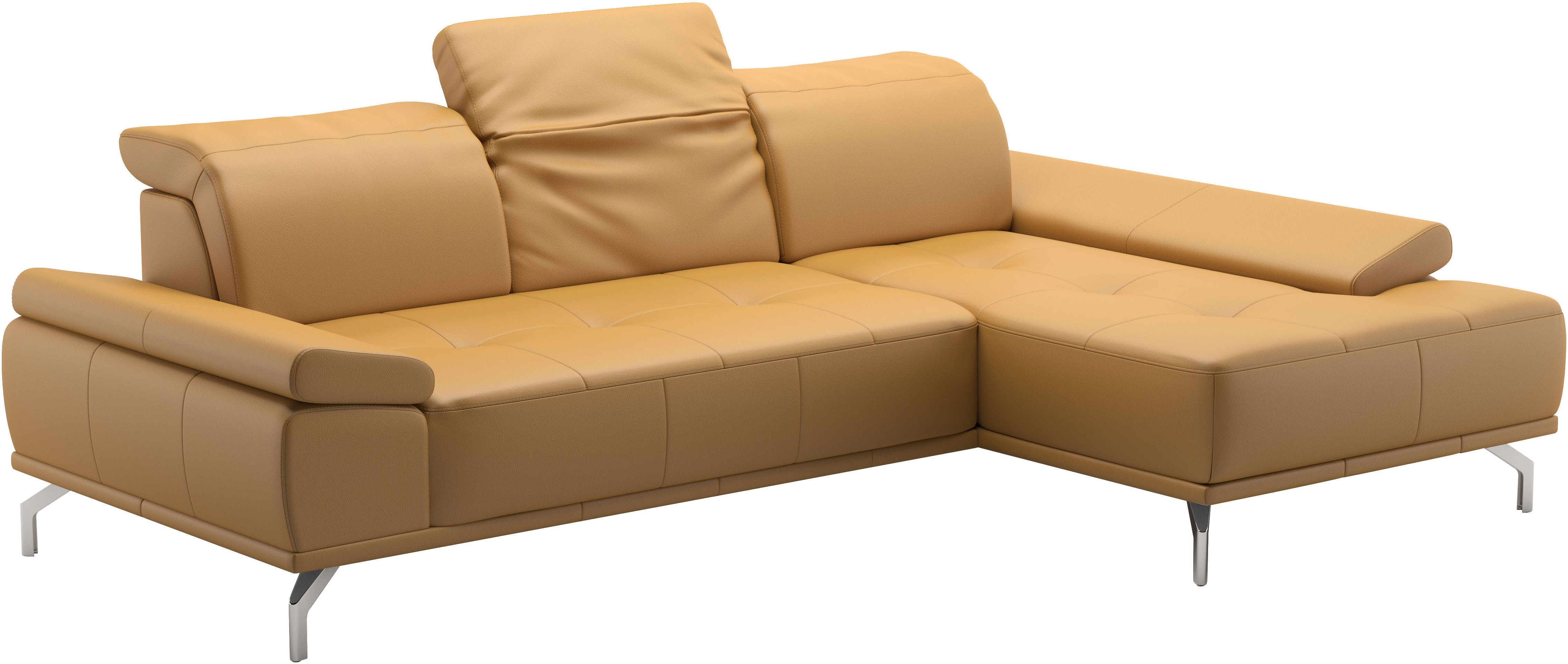 Places of Style Hoekbank Caluna Incl. zitdiepteverstelling, optioneel met hoofd- en armleuningverstelling