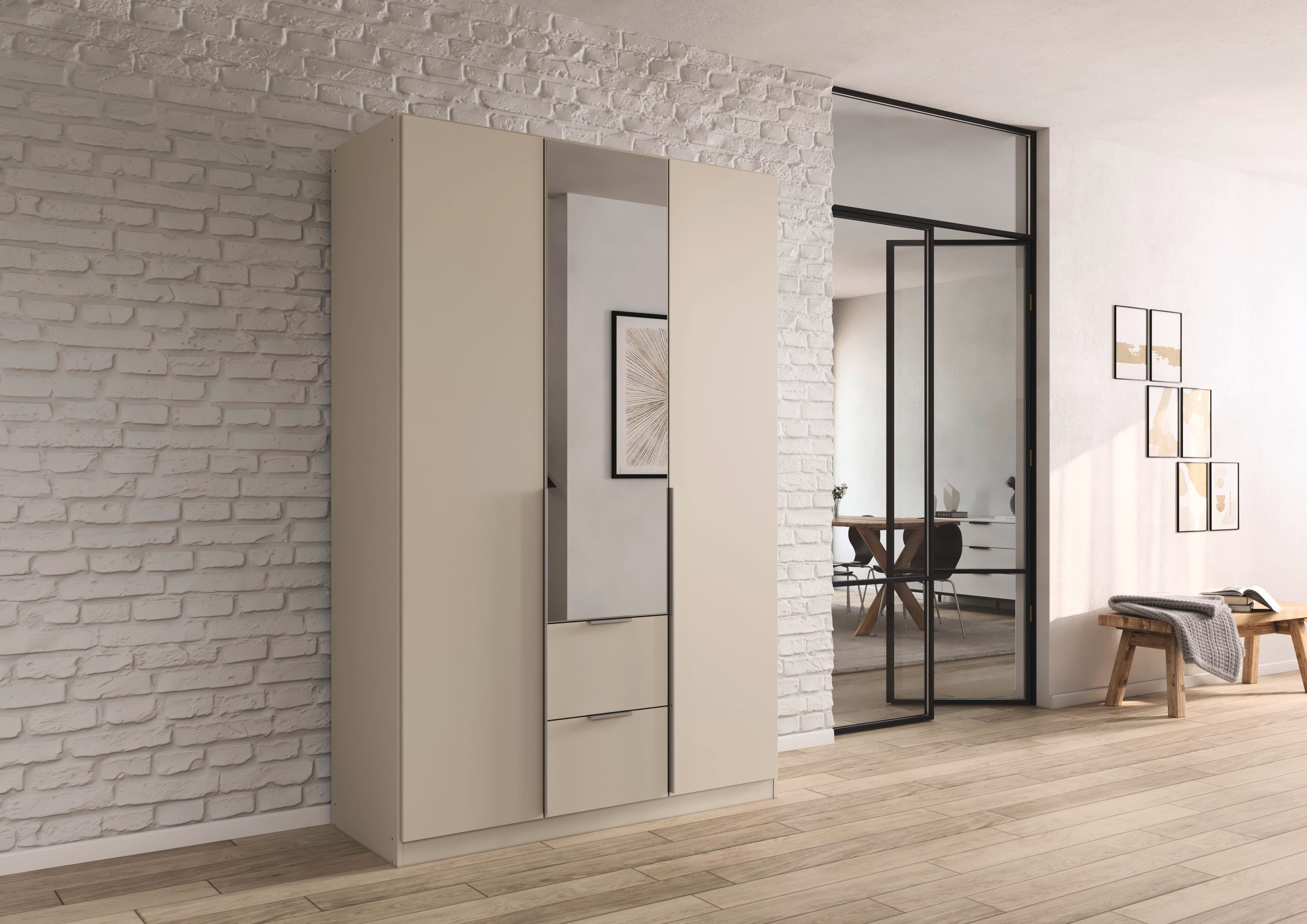 rauch Draaideurkast Kledingkast kast garderobe AGORDO met decor- of hoogglansfront